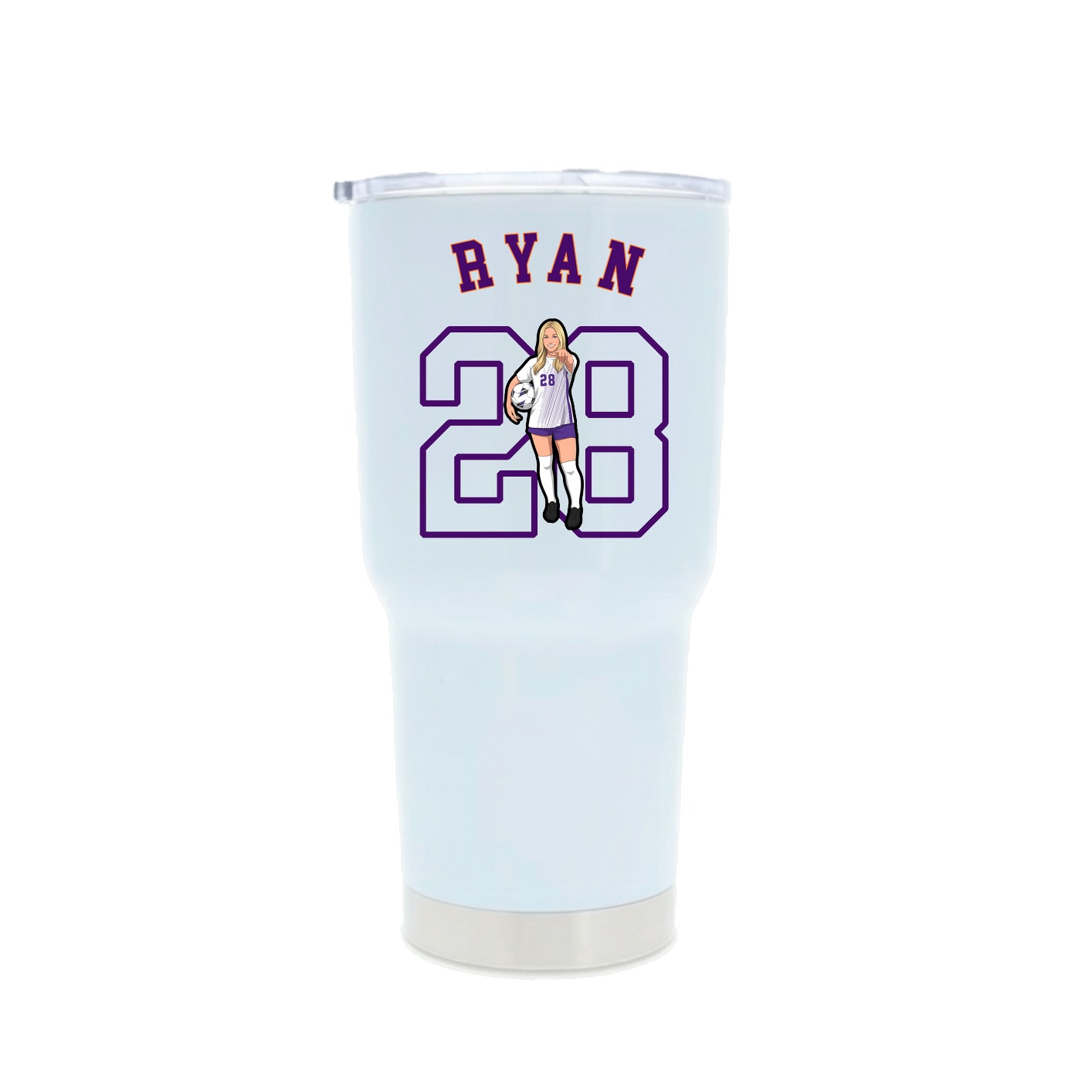 30oz Stainless Steel Tumbler — Shirsey Arch in White