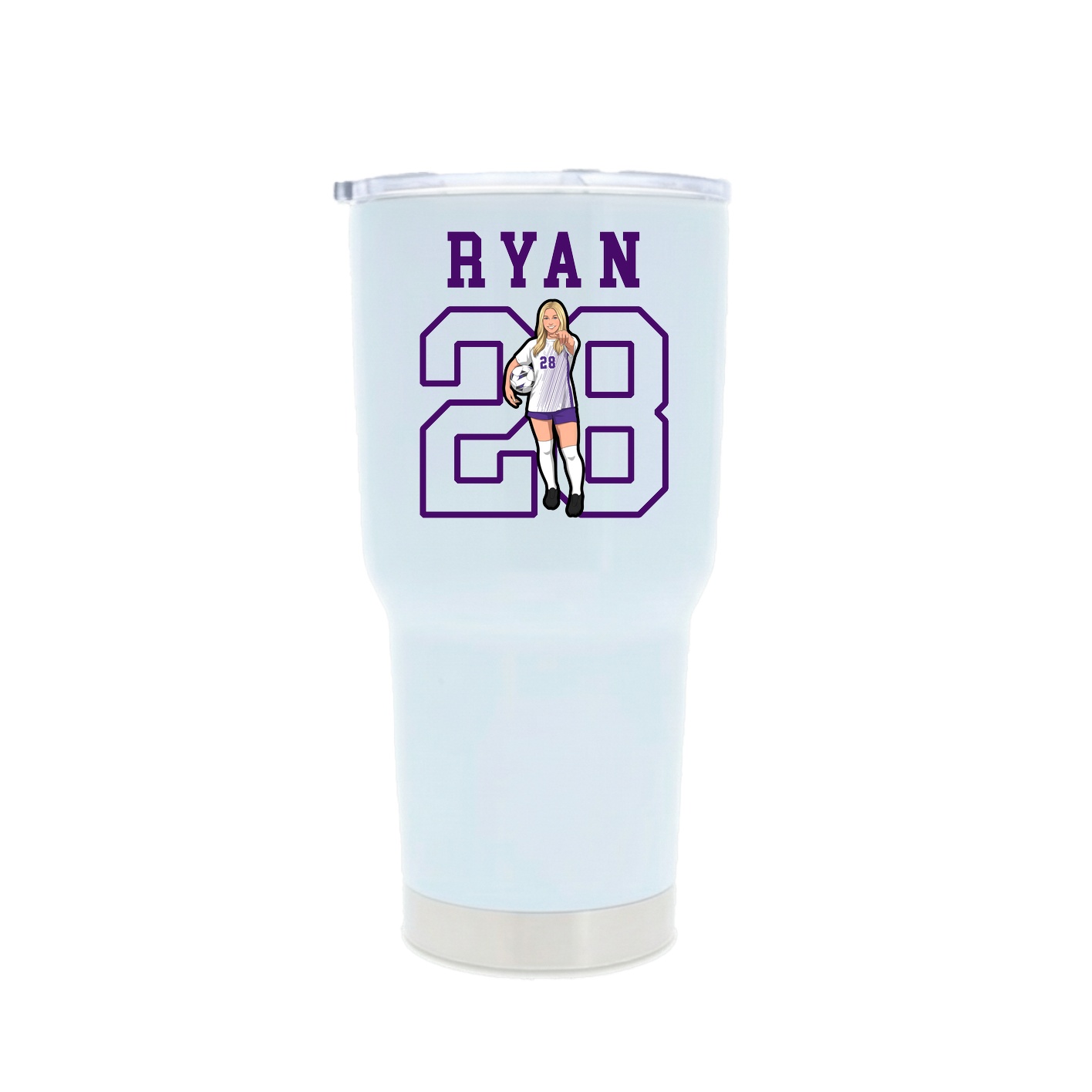 30oz Stainless Steel Tumbler — Shirsey in White