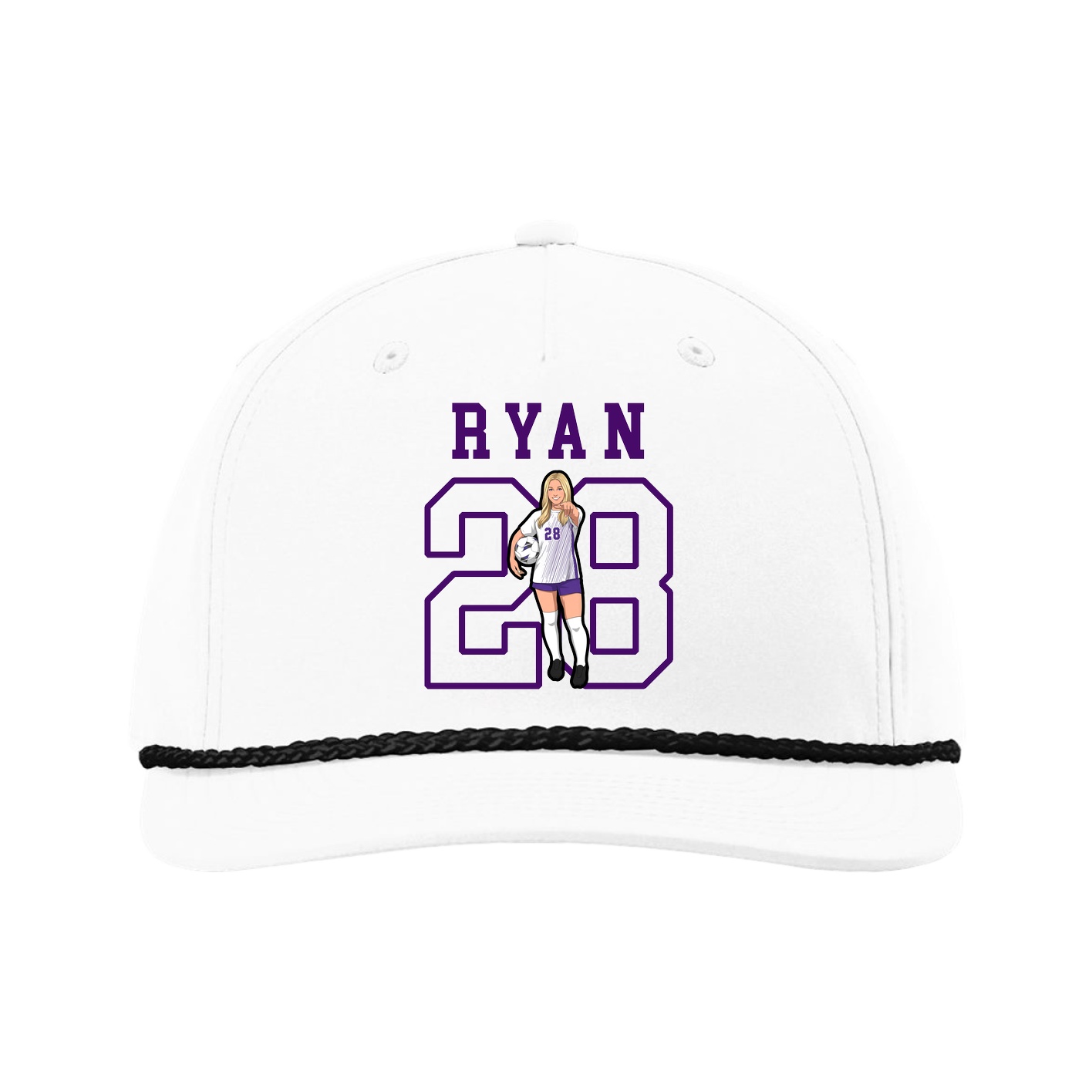 Five-Panel Classic Rope Cap — Shirsey in White