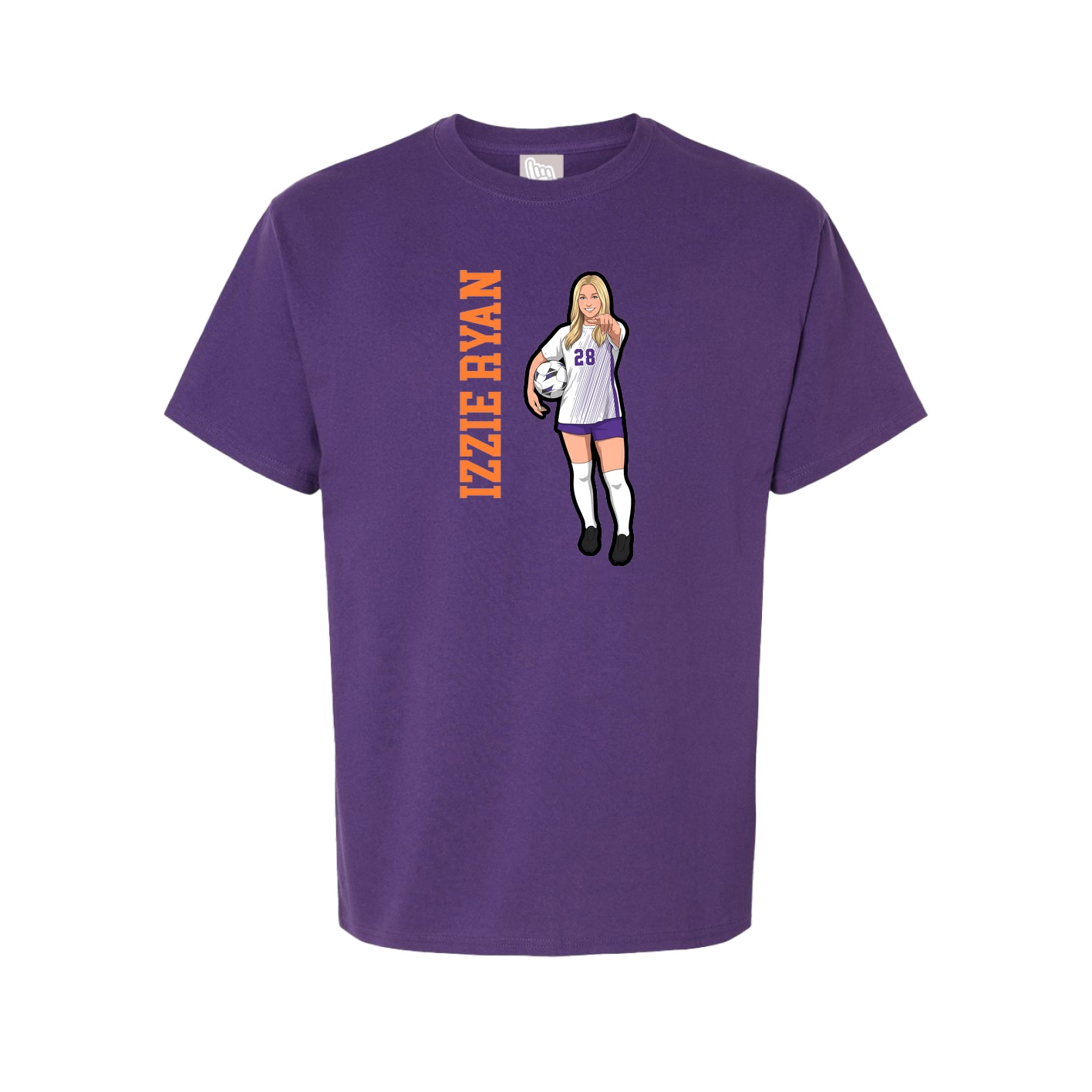 Tee — Name Vertical in Purple