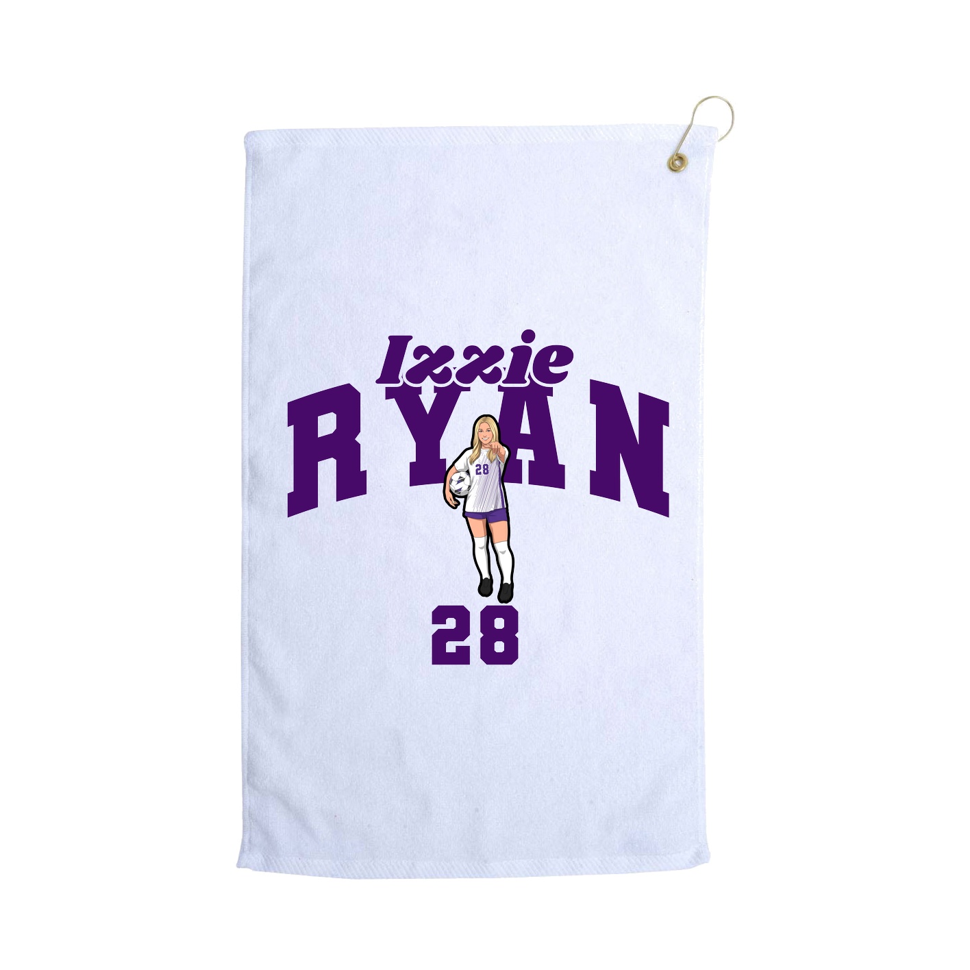 Golf Towel — Signature Arch in White