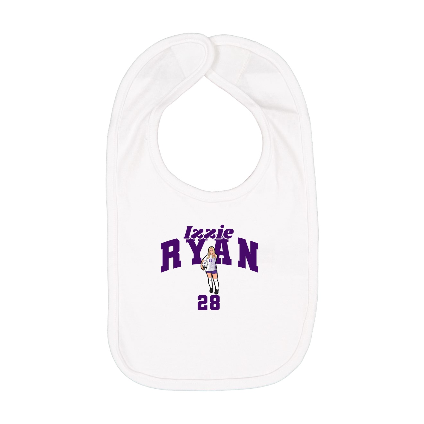 Infant Bib — Signature Arch in White