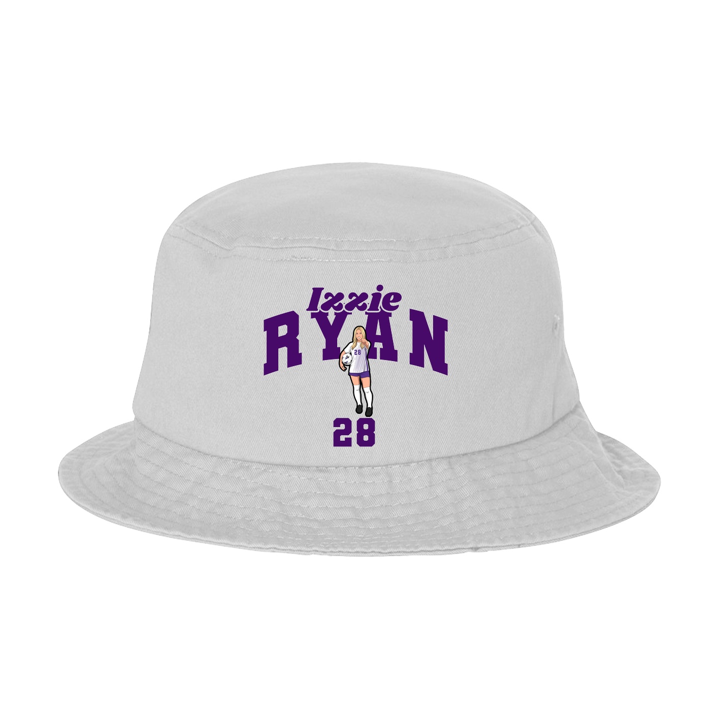 Bucket Cap — Signature Arch in White