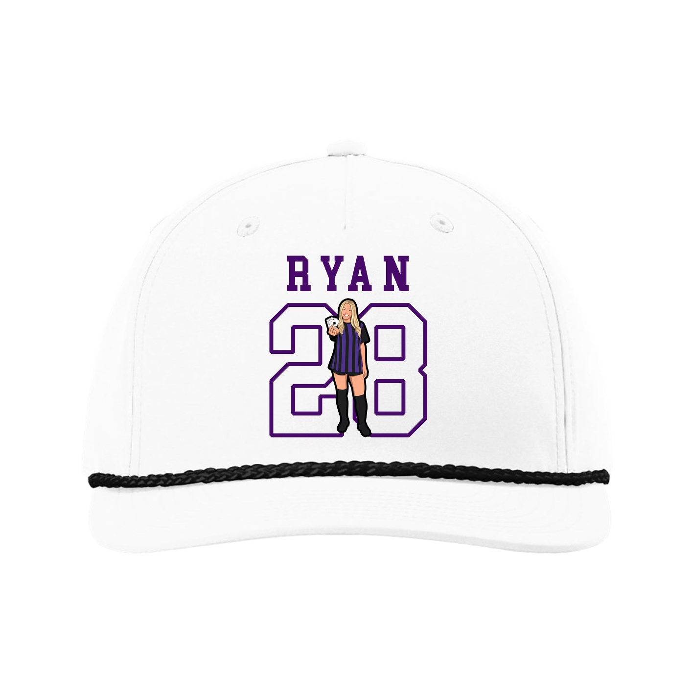 Five-Panel Classic Rope Cap — Shirsey in White