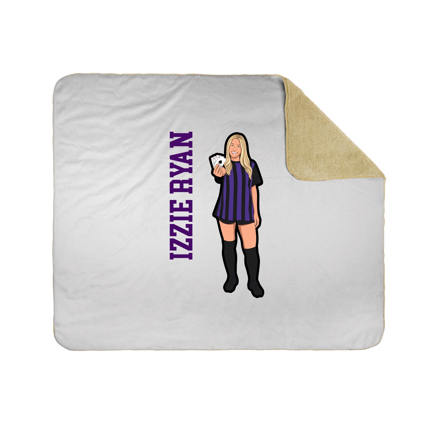 50x60 Sherpa Lined Throw Blanket