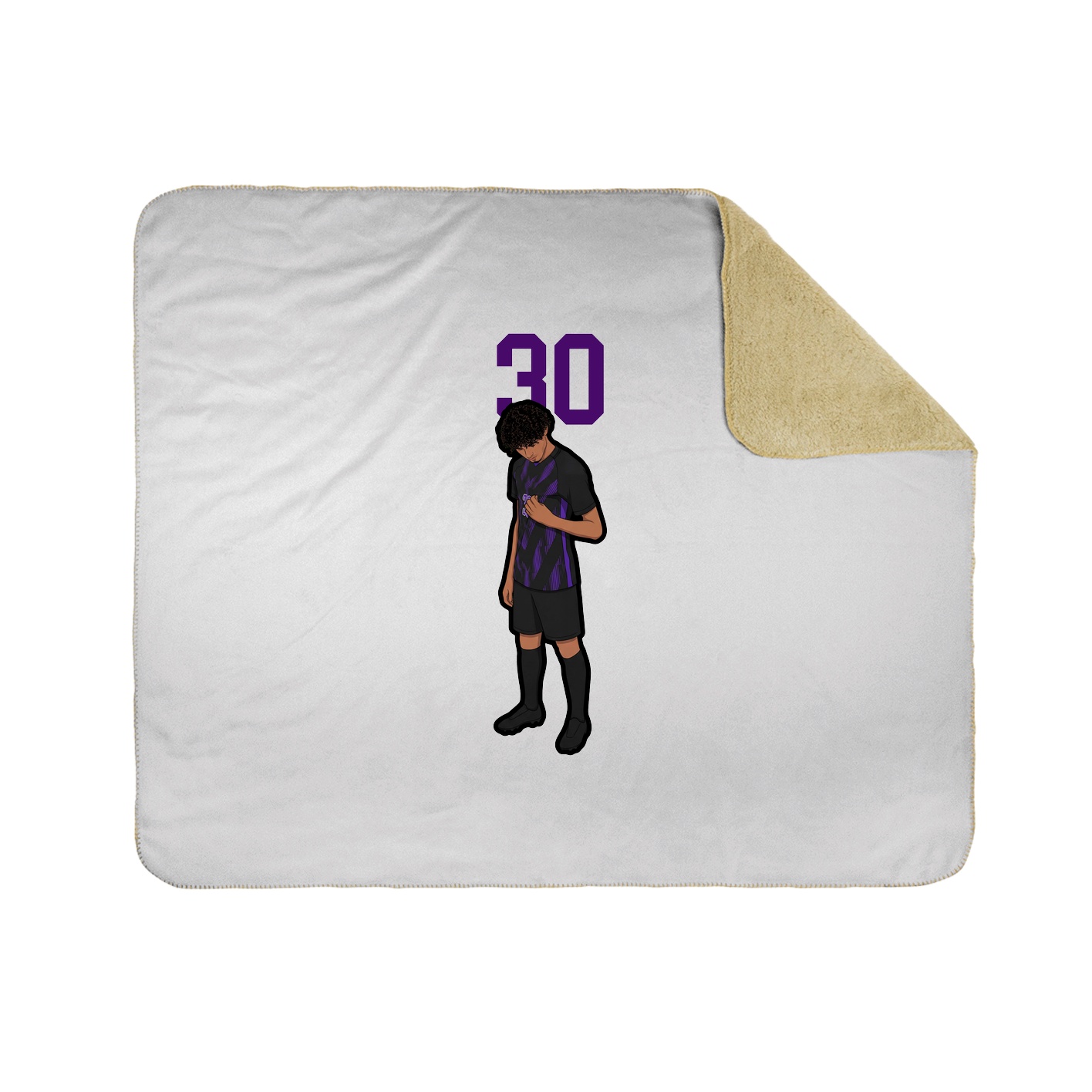 Throw Blanket — Number Top in White