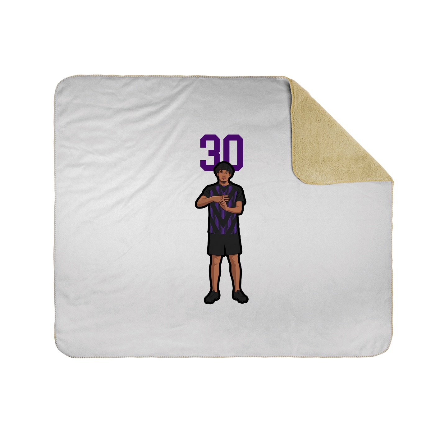 Throw Blanket — Number Top in White