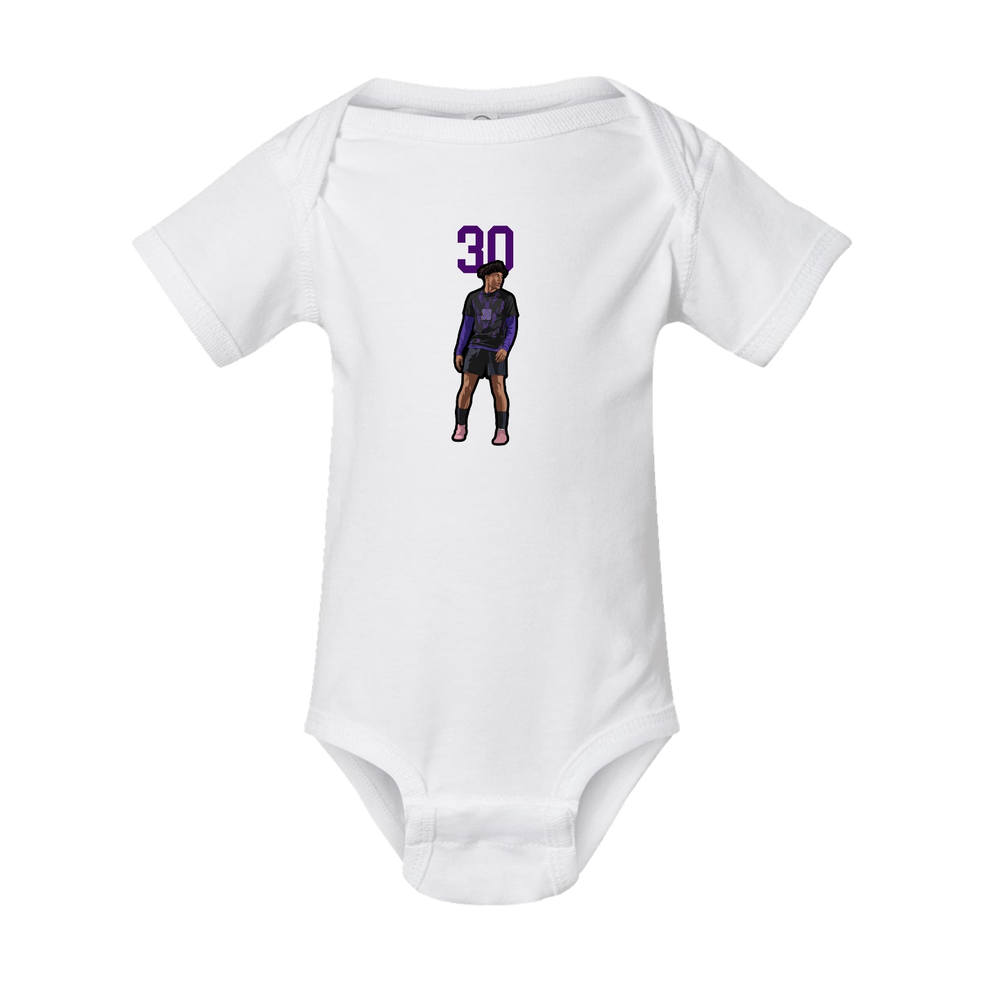 Baby Onesie — Number Top in White