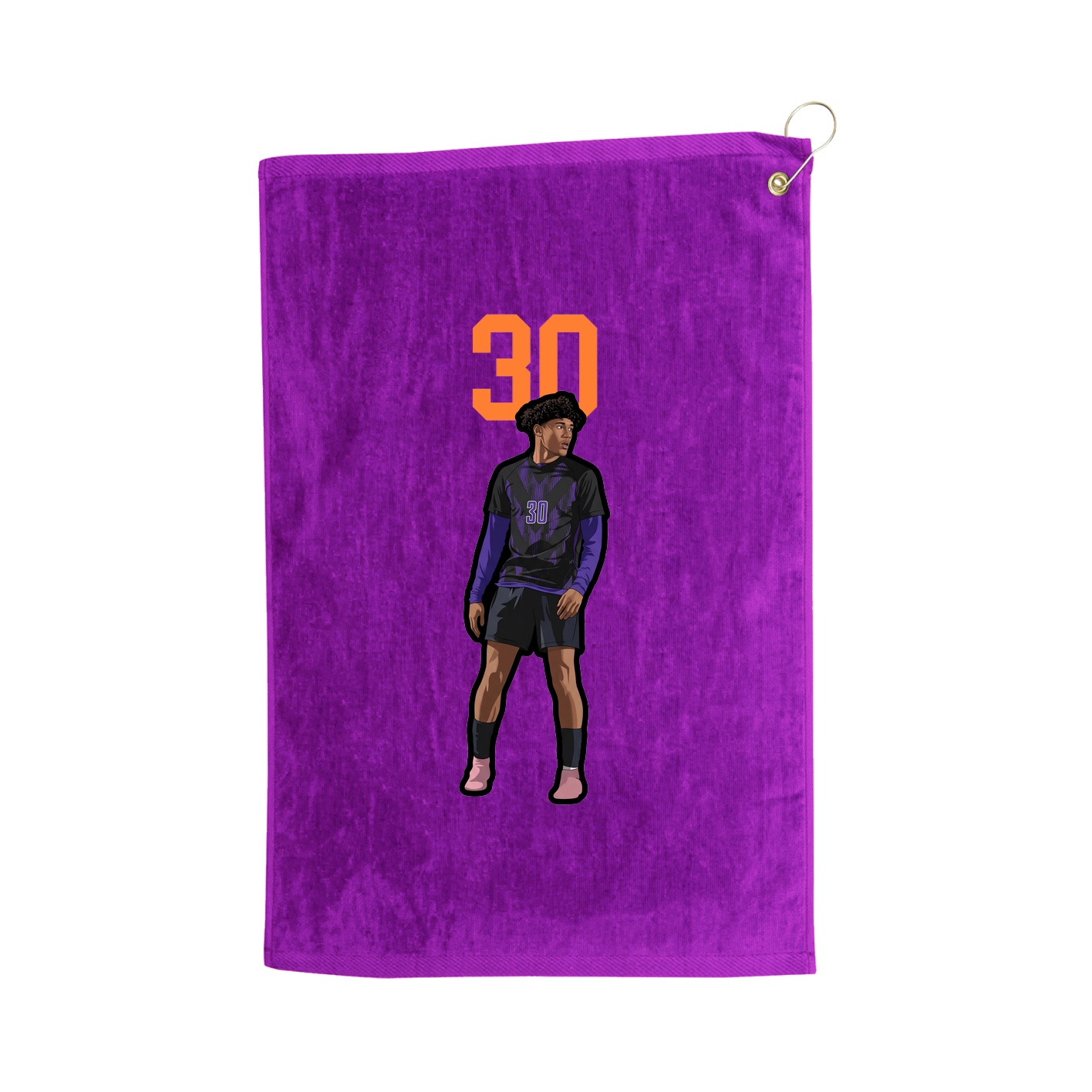 Golf Towel — Number Top in Purple