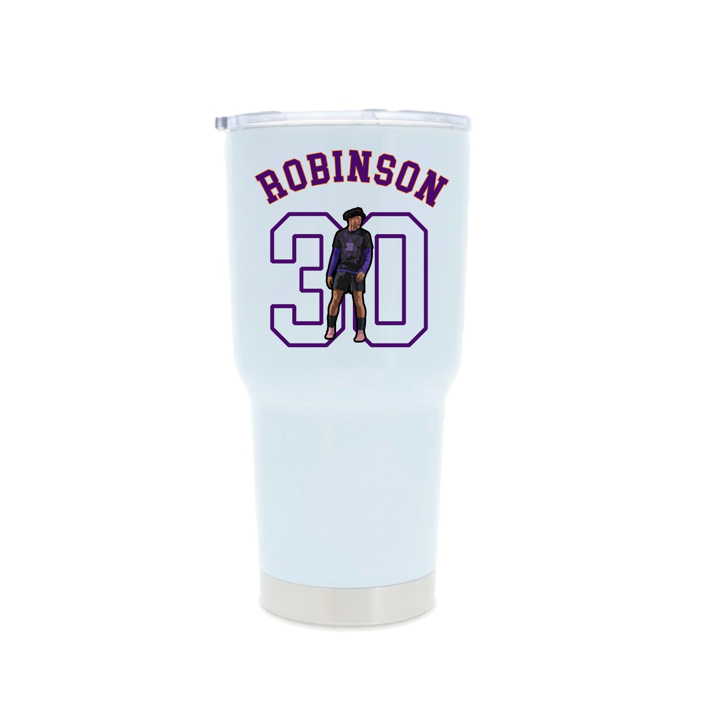 30oz Stainless Steel Tumbler — Shirsey Arch in White