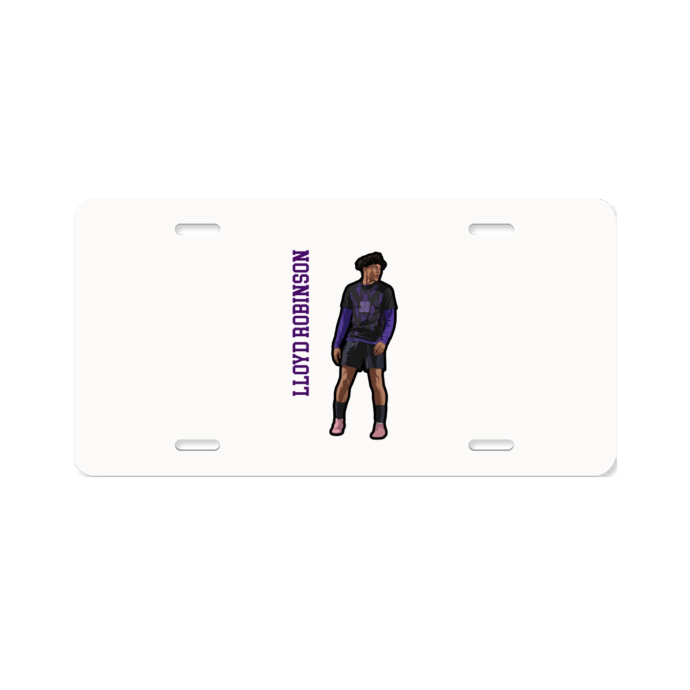 License Plate — Name Vertical in Classic