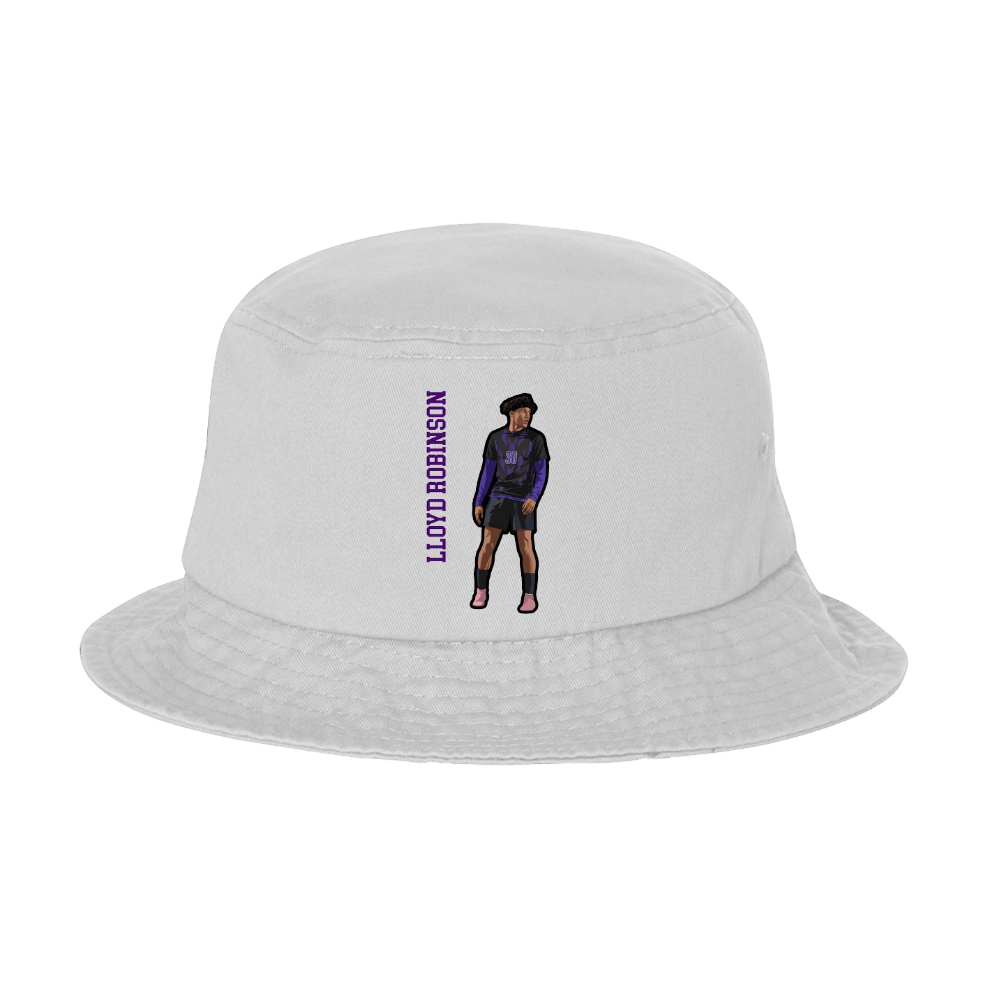 Bucket Cap — Name Vertical in White