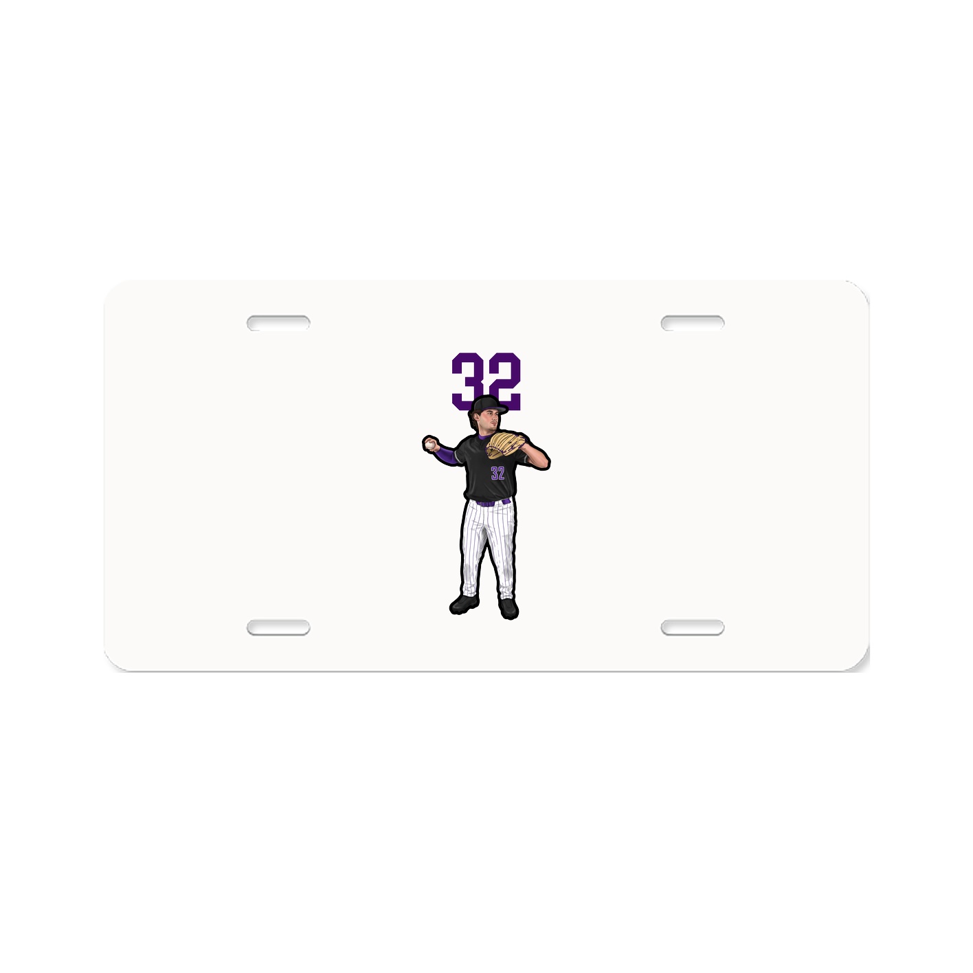 License Plate — Number Top in Classic