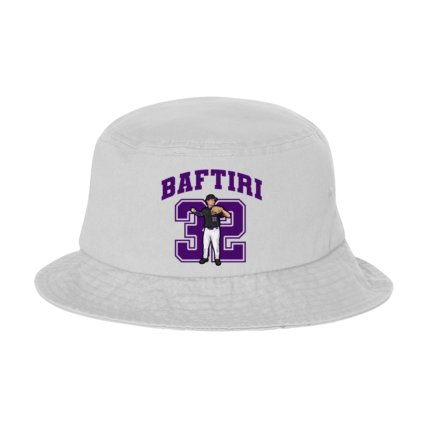 Bucket Cap — Number in White
