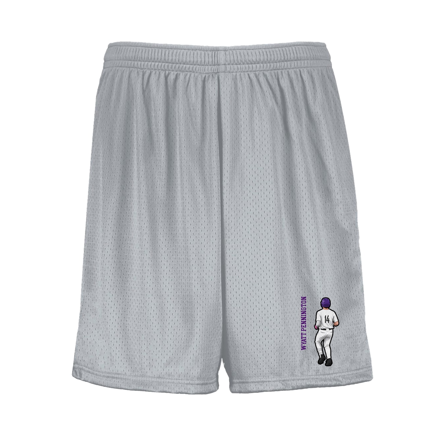Shorts — Name Vertical in Silver