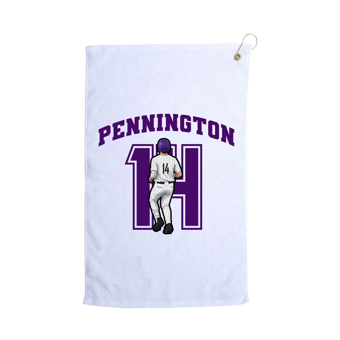 Golf Towel — Number in White