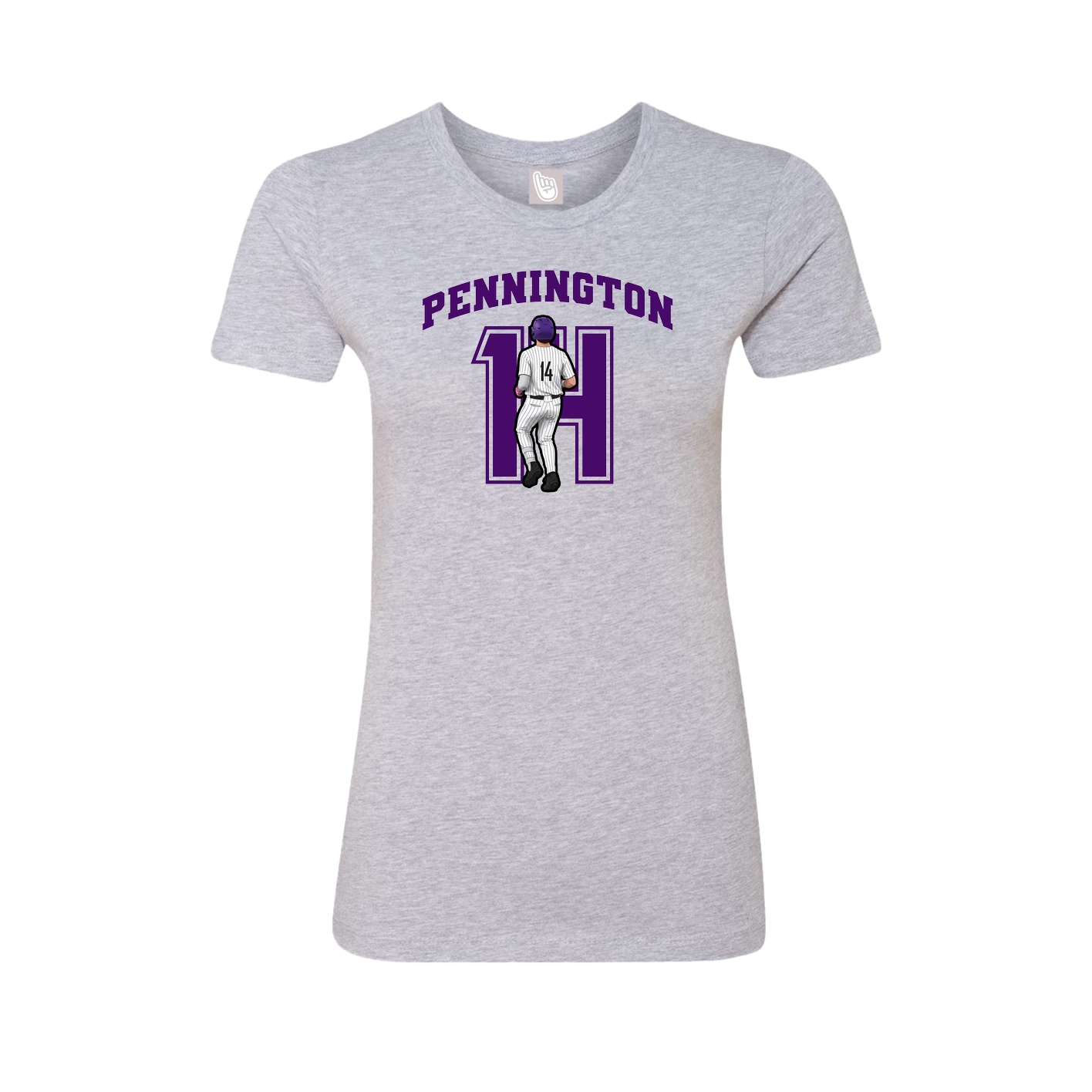Fitted Women's Tee — Number in Grey