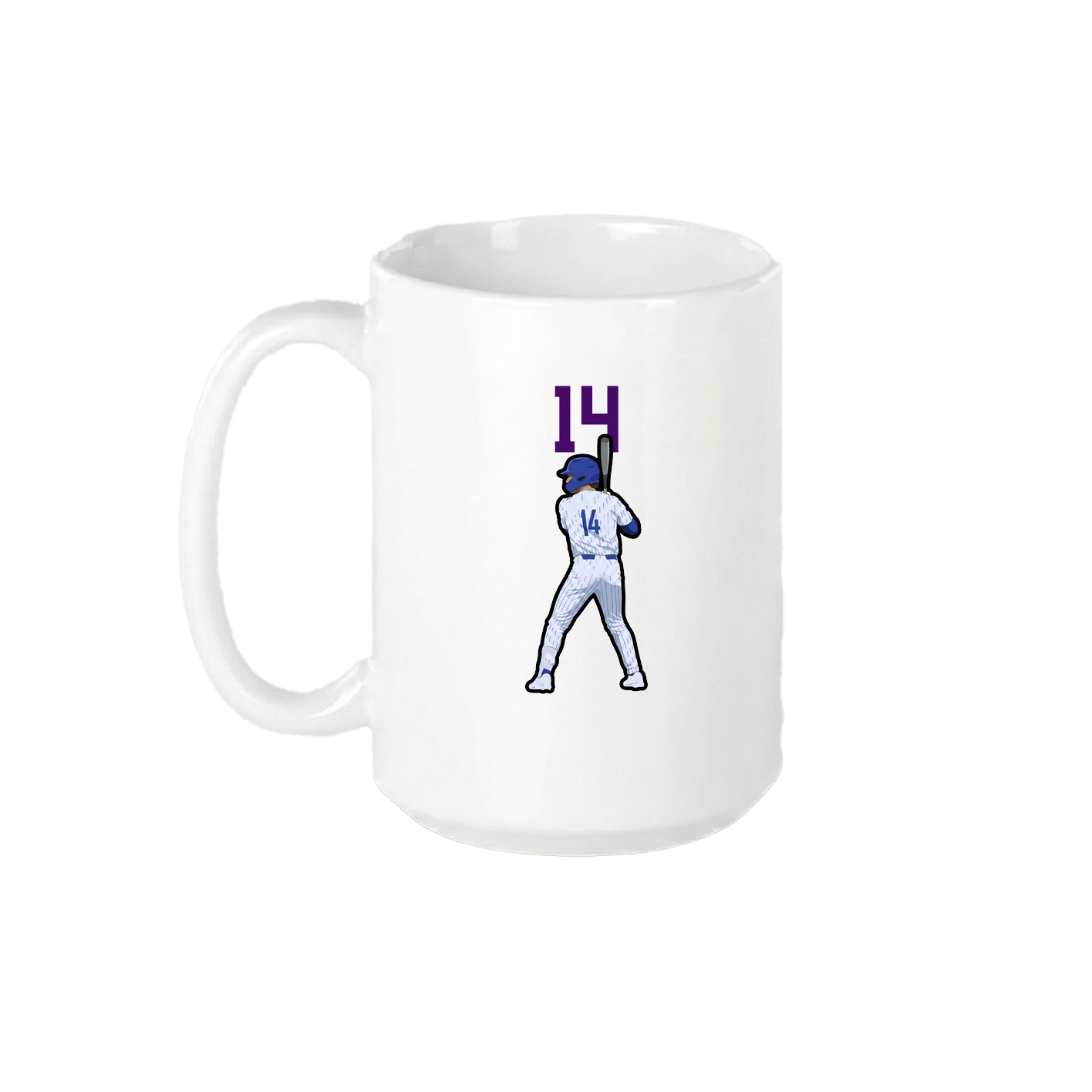 15oz Coffee Mug — Number Top in White