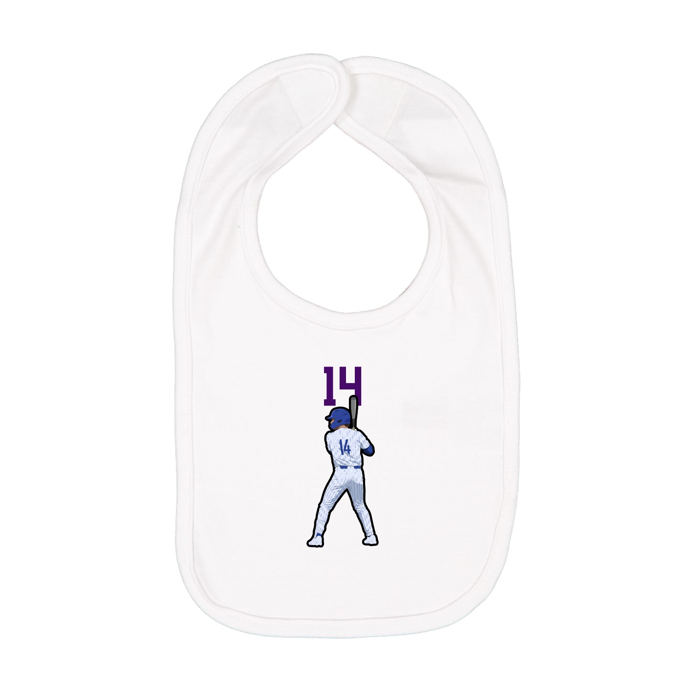 Infant Bib — Number Top in White