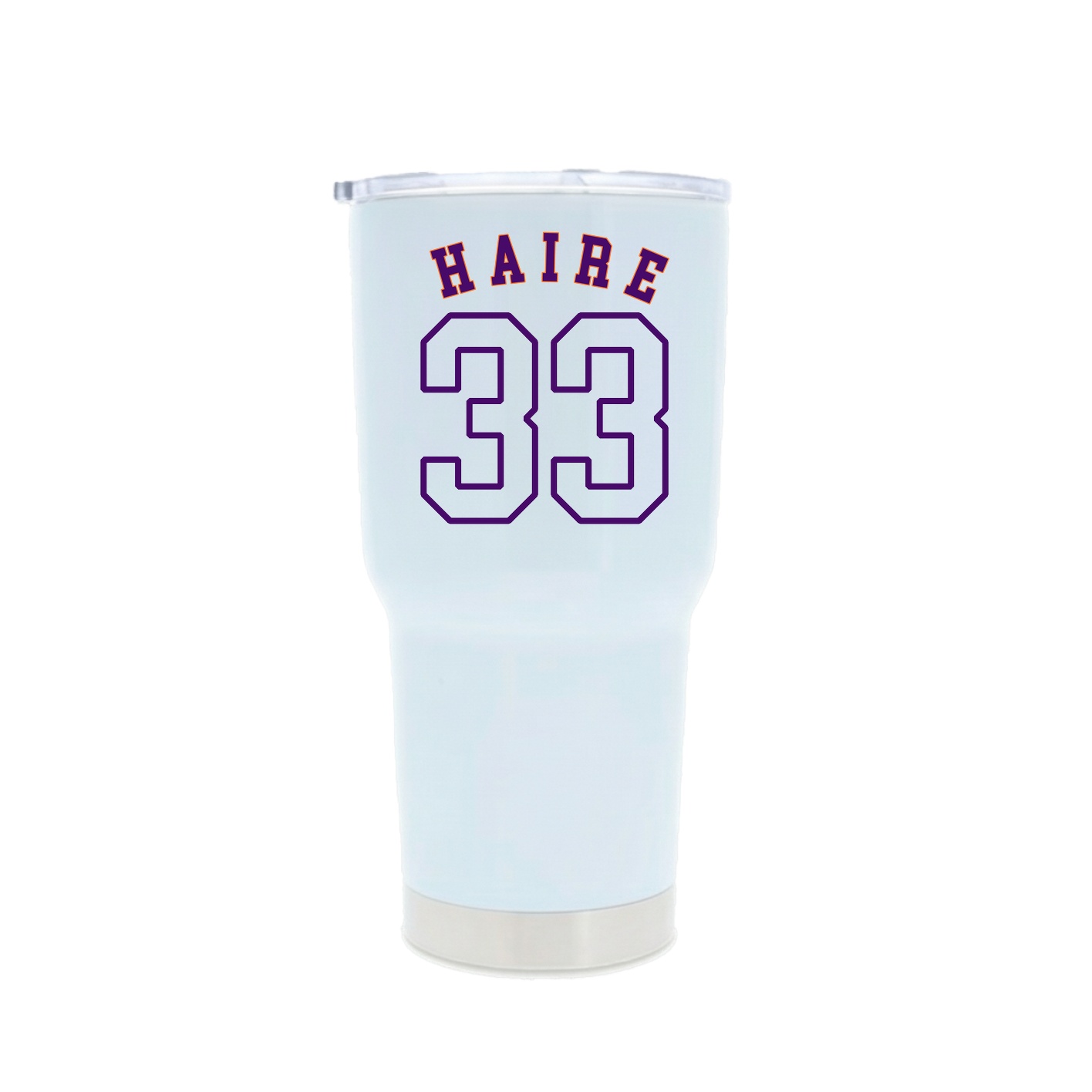30oz Stainless Steel Tumbler — Shirsey Arch in White