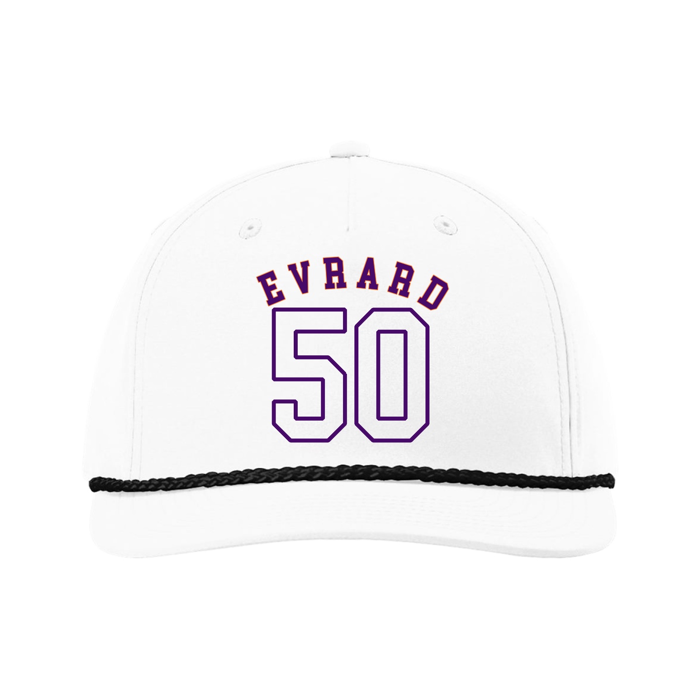 Five-Panel Classic Rope Cap — Shirsey Arch in White