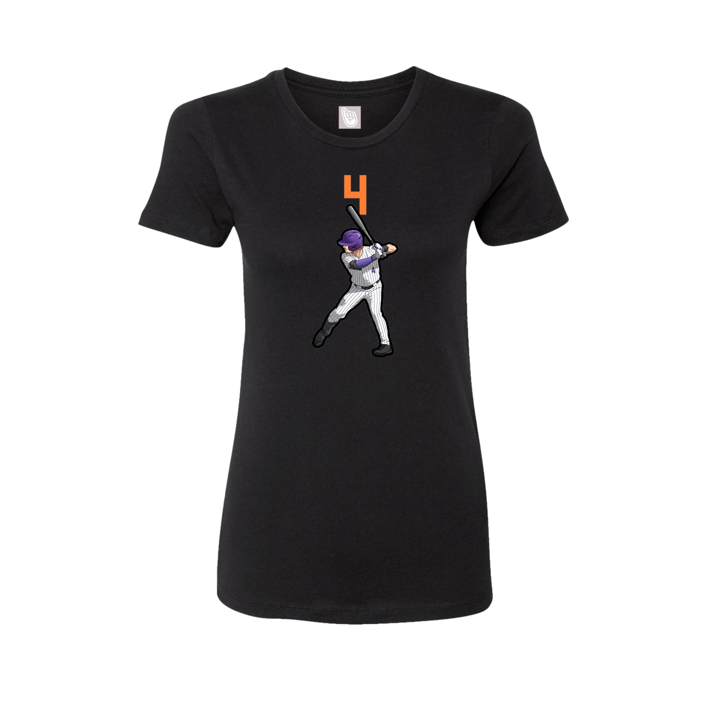 Womens Tee — Number Top in Black