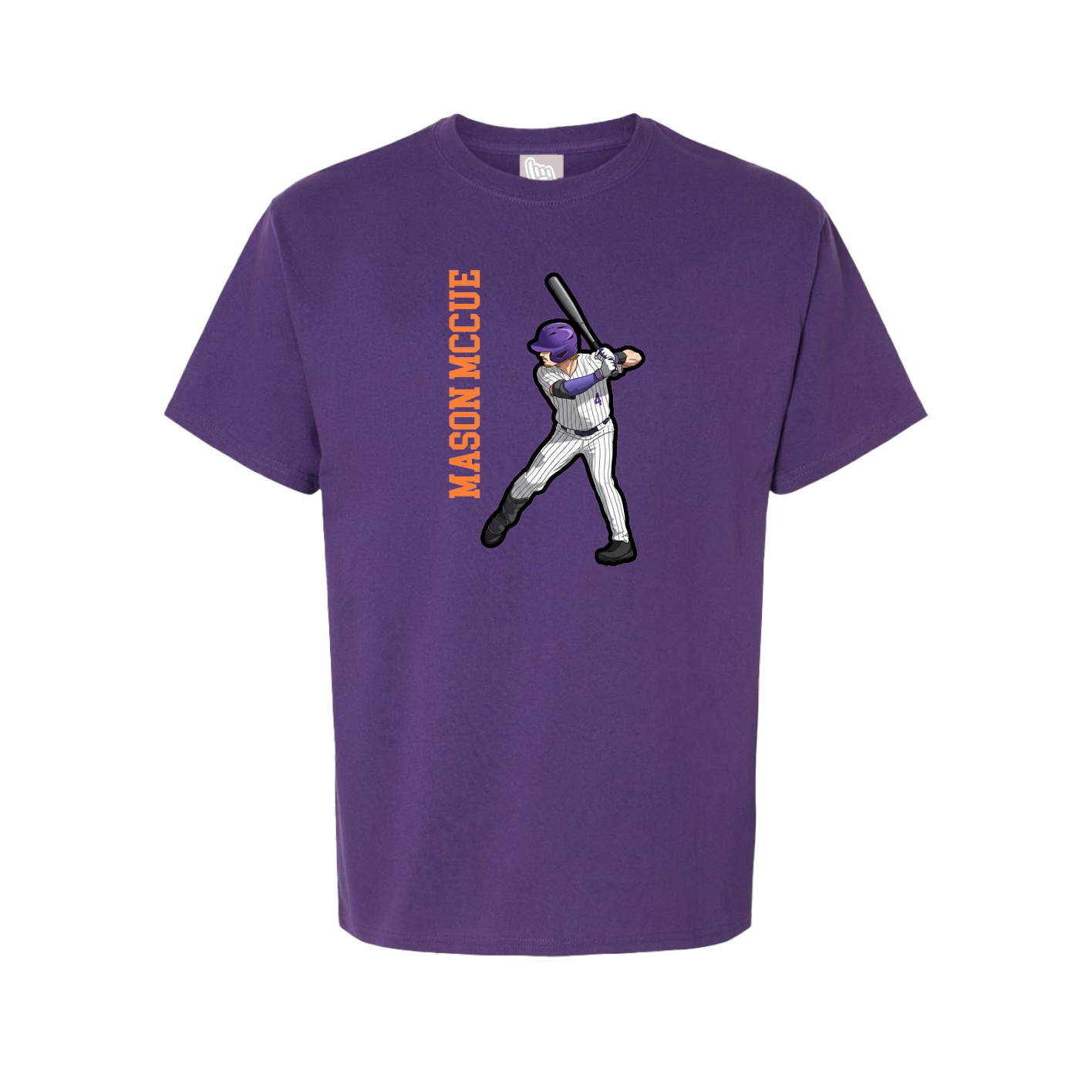 Tee — Name Vertical in Purple