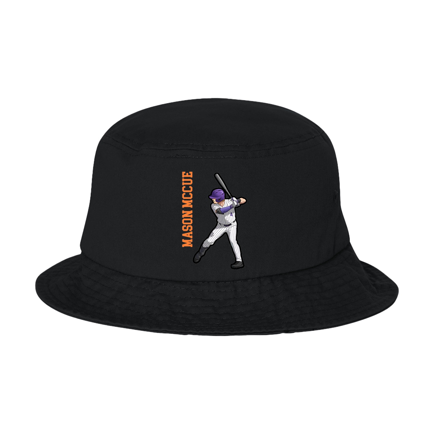 Bucket Cap — Name Vertical in Black