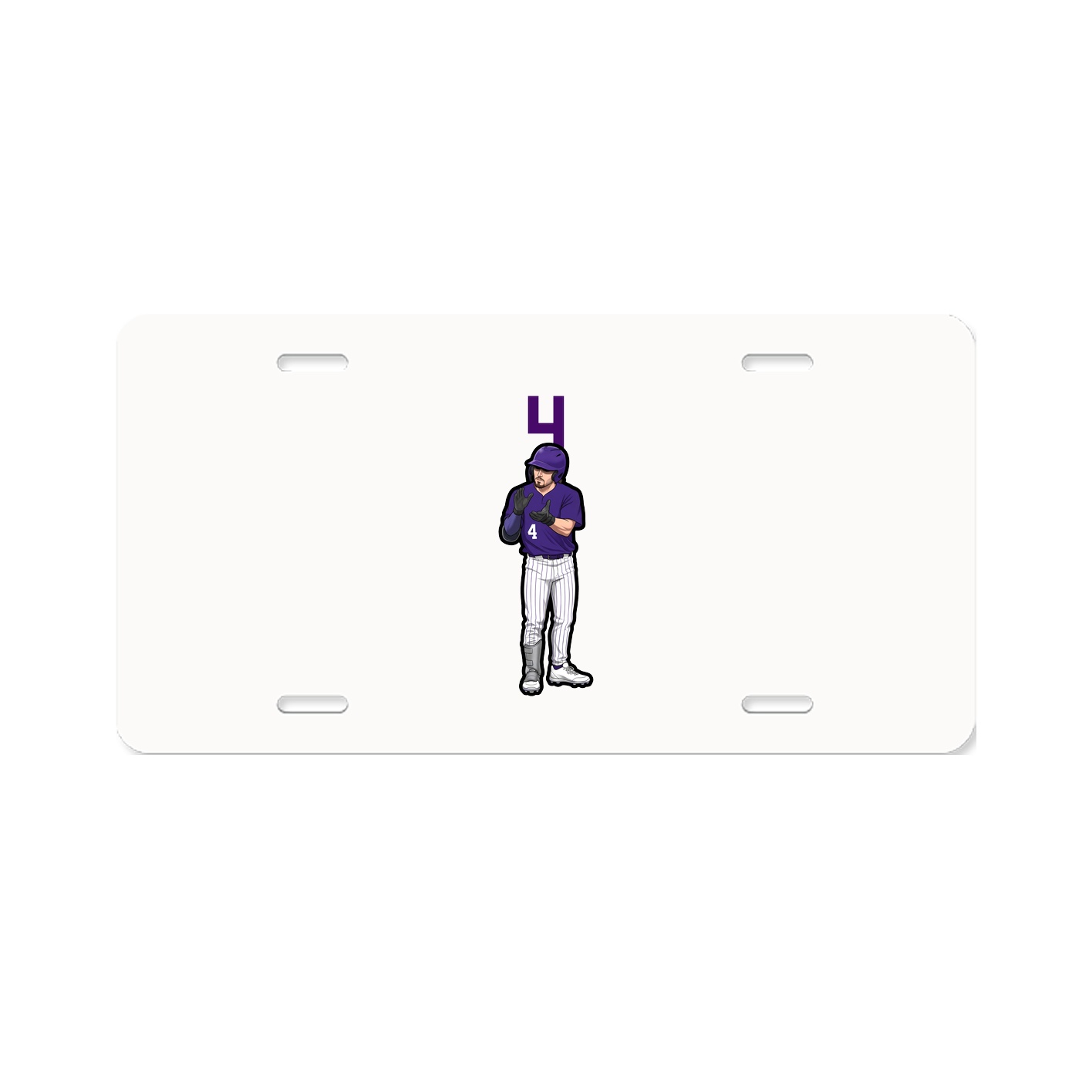 License Plate — Number Top in Classic