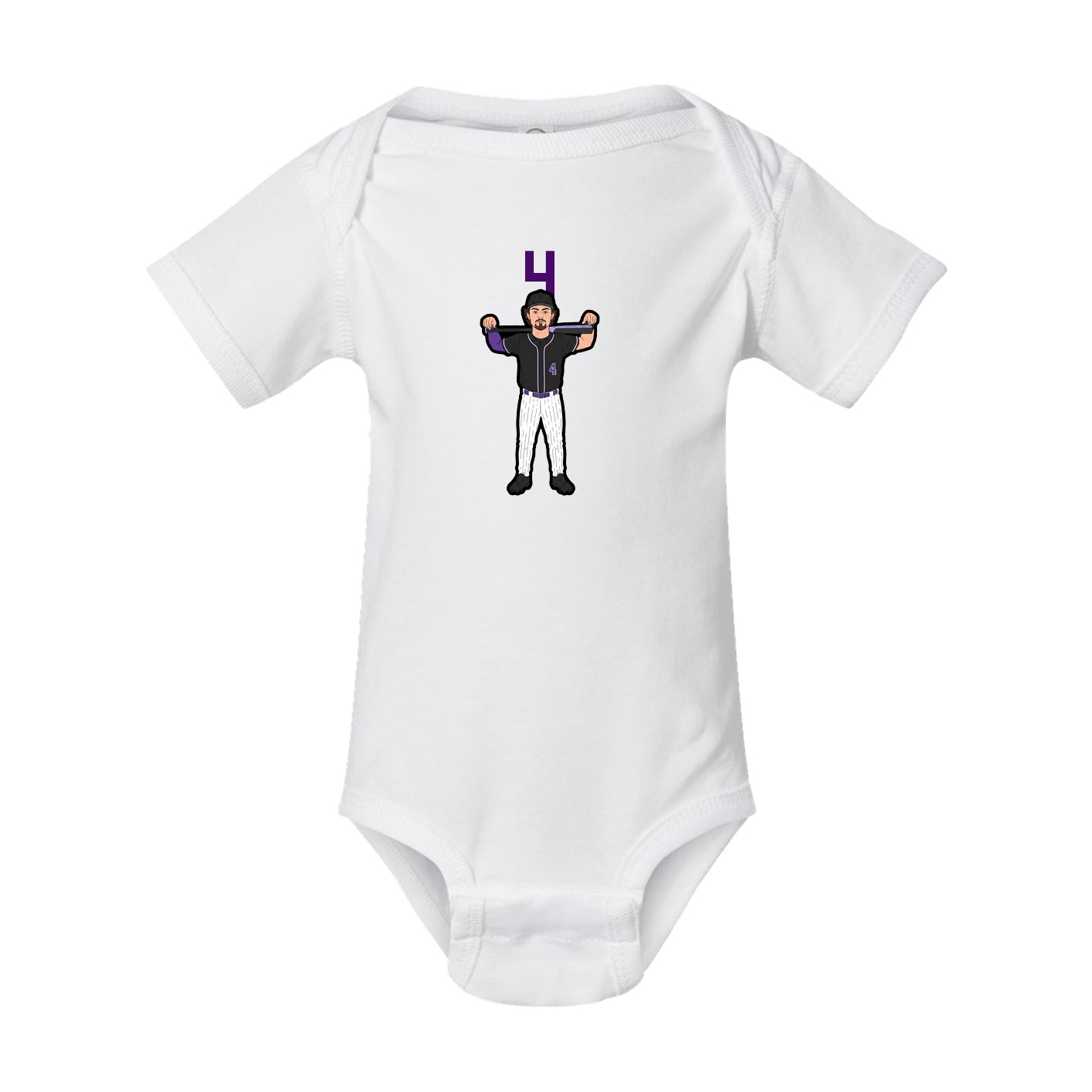 Baby Onesie — Number Top in White