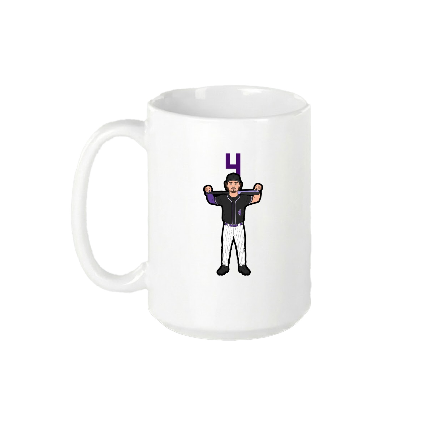 15oz Coffee Mug — Number Top in White