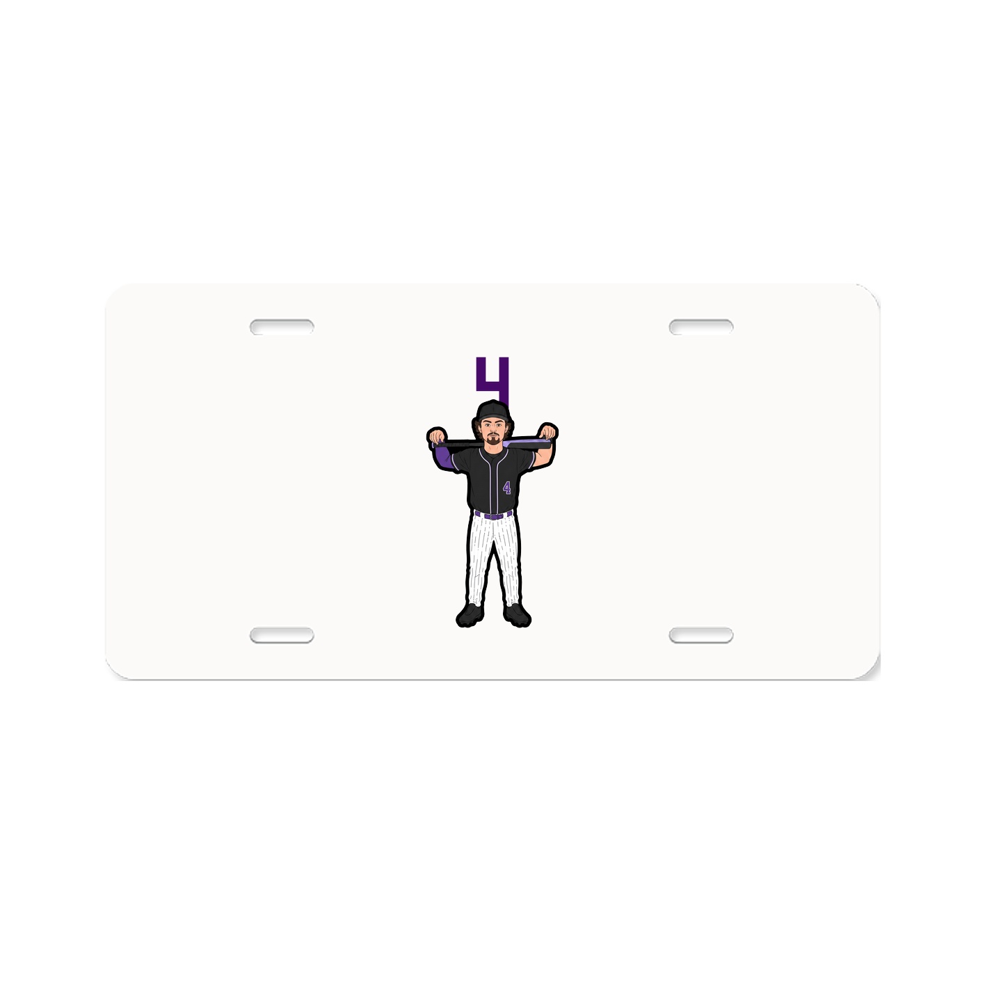 License Plate — Number Top in Classic