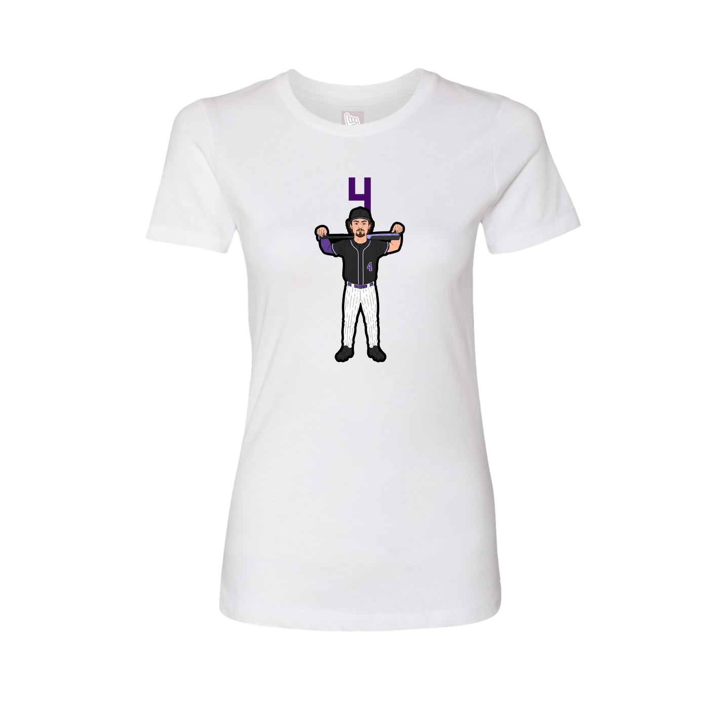 Womens Tee — Number Top in White