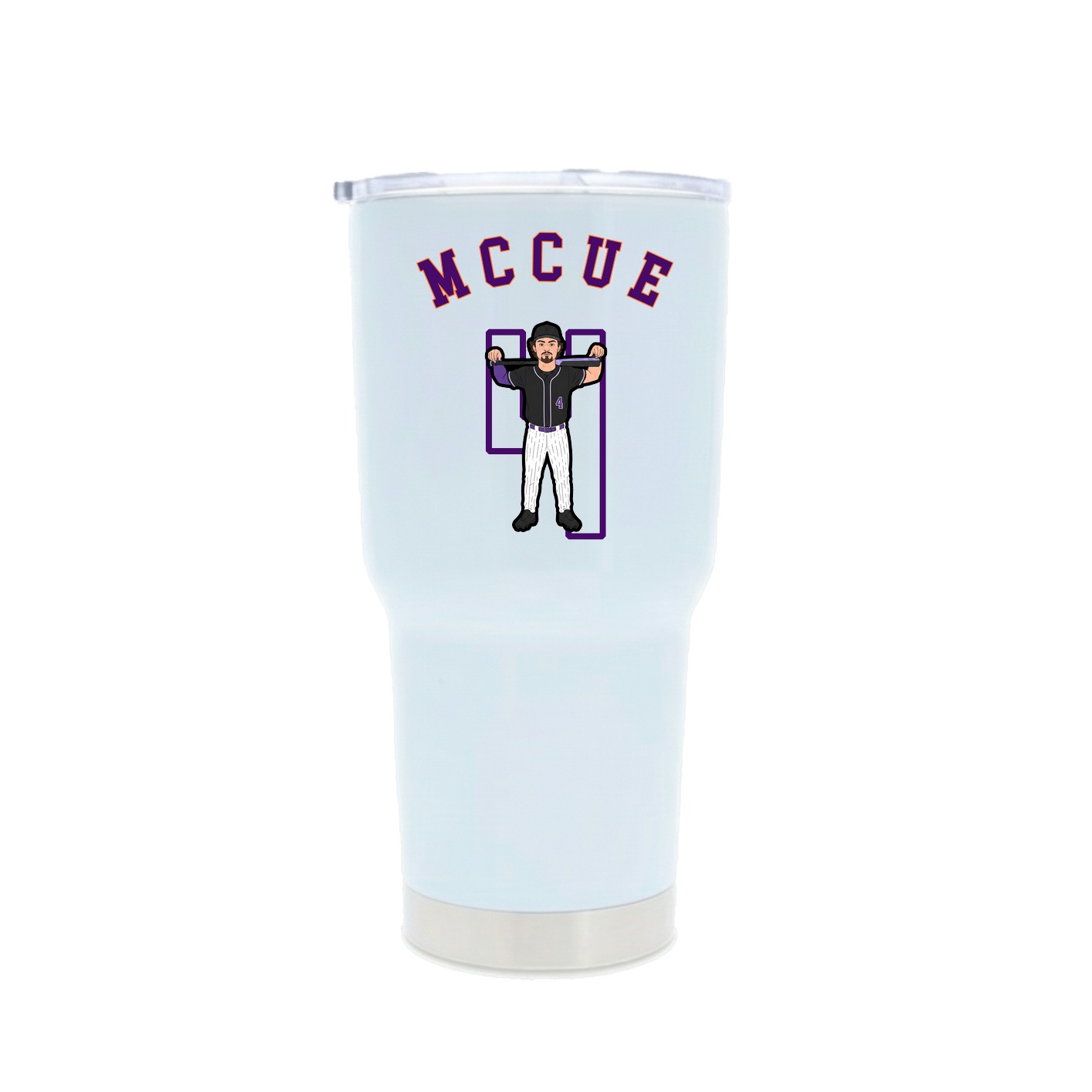 30oz Stainless Steel Tumbler — Shirsey Arch in White