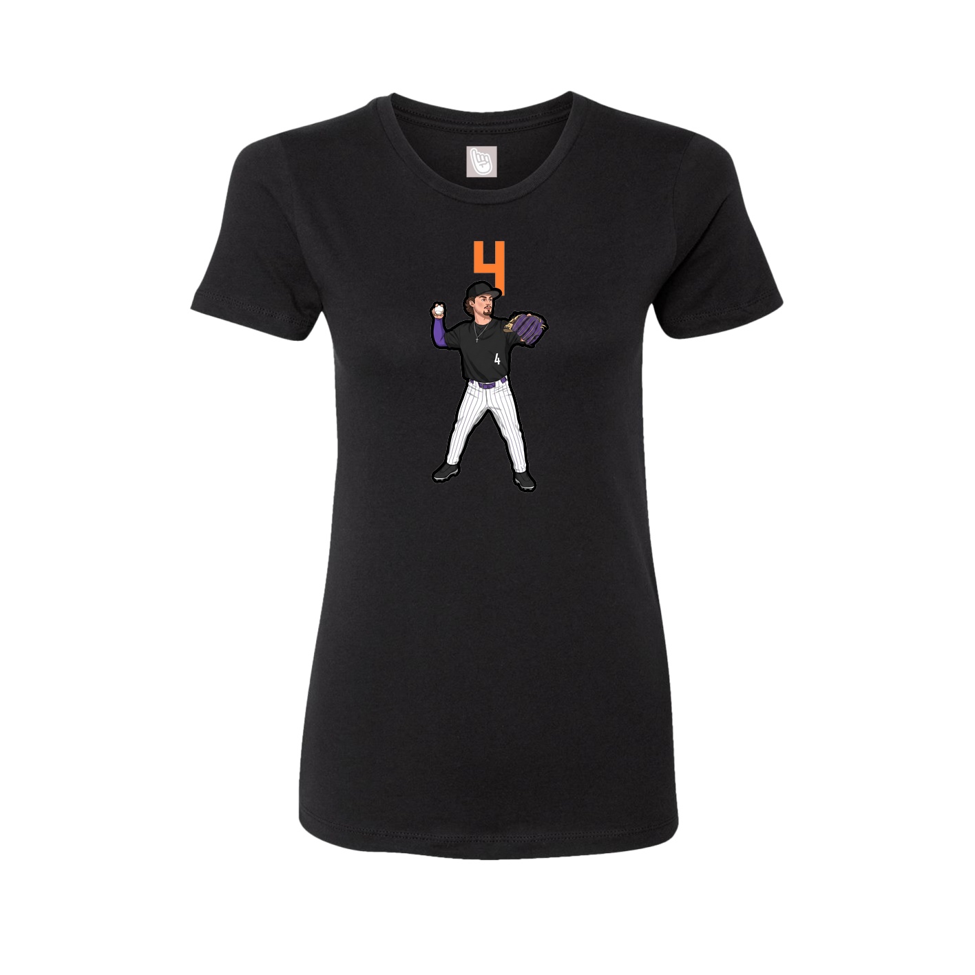 Womens Tee — Number Top in Black