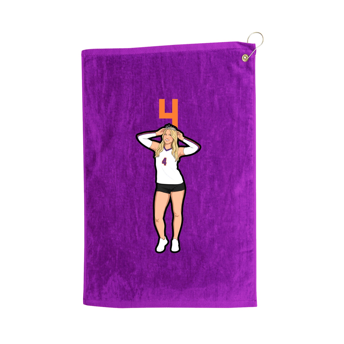 Golf Towel — Number Top in Purple