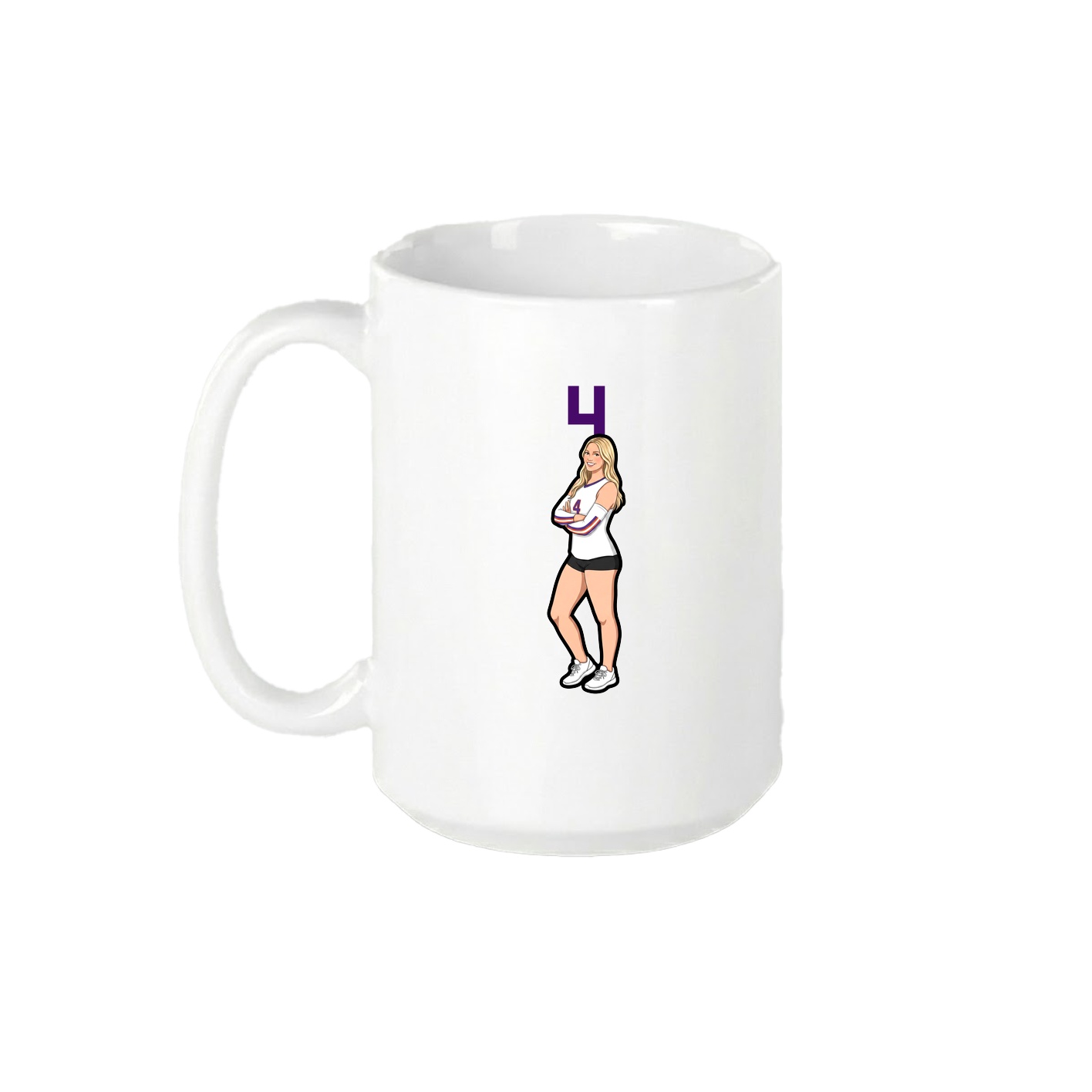 15oz Coffee Mug — Number Top in White