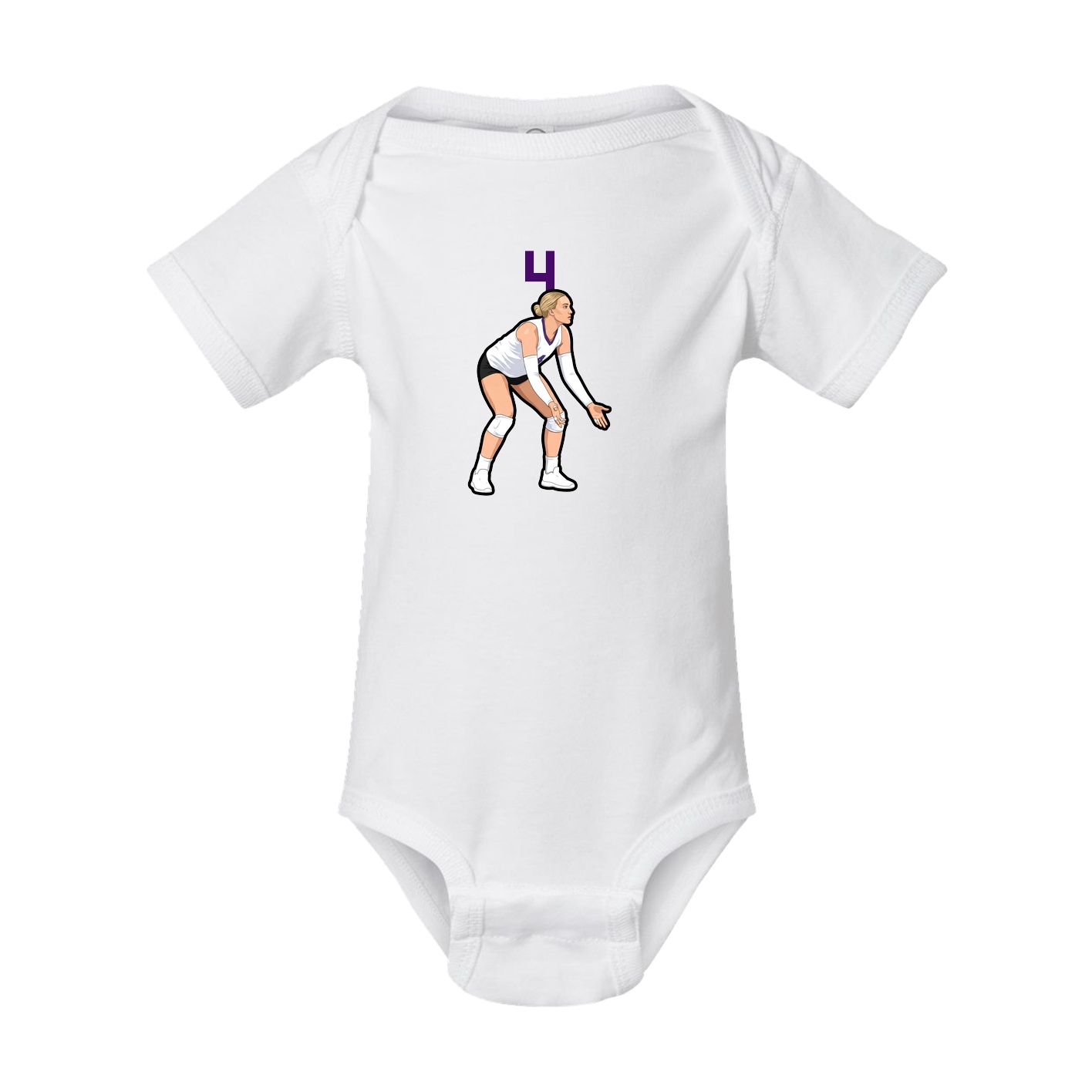 Baby Onesie — Number Top in White