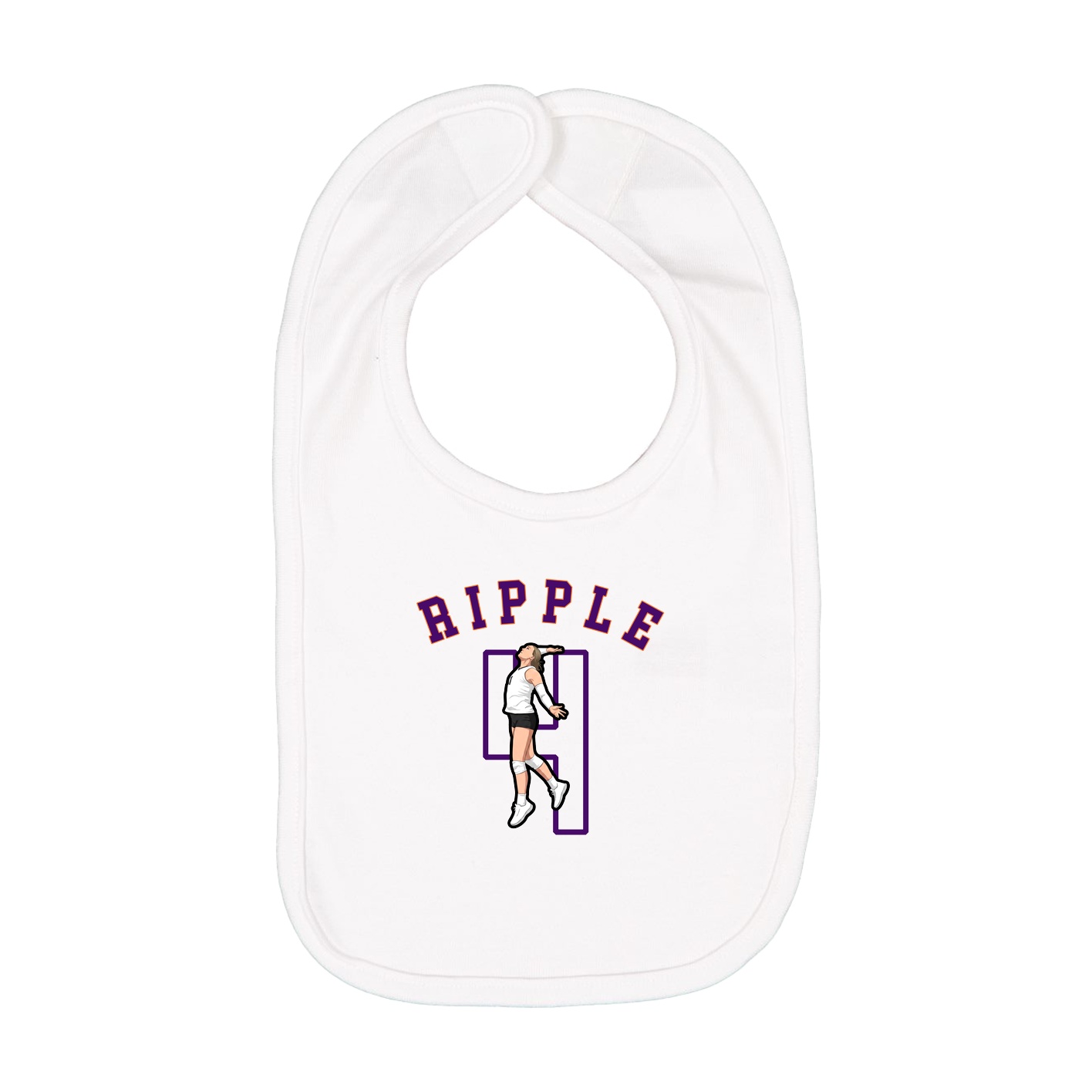 Infant Bib — Shirsey Arch in White