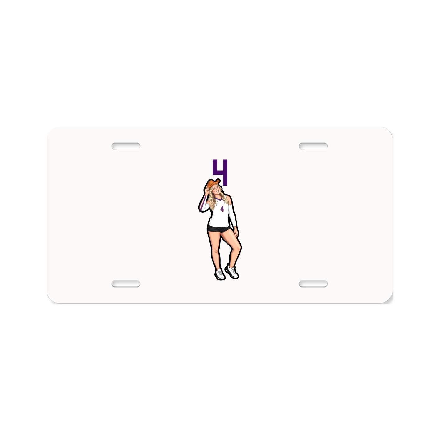 License Plate — Number Top in Classic