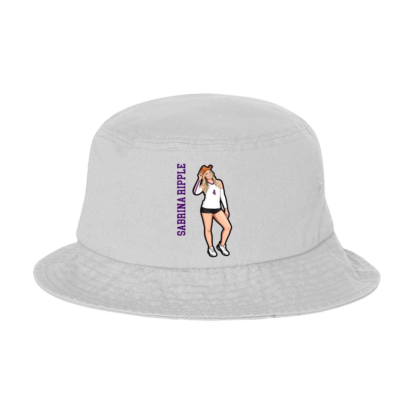 Bucket Cap — Name Vertical in White