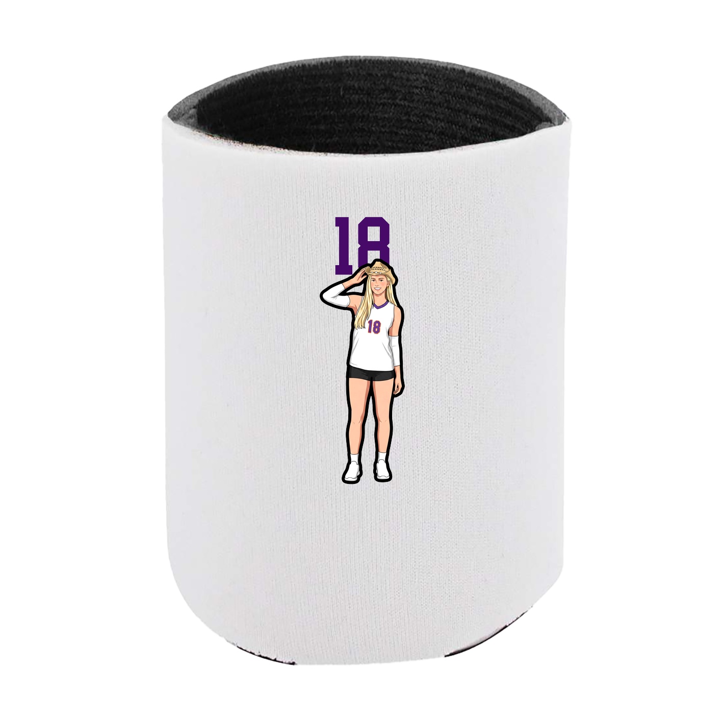 Can Holder — Number Top in White