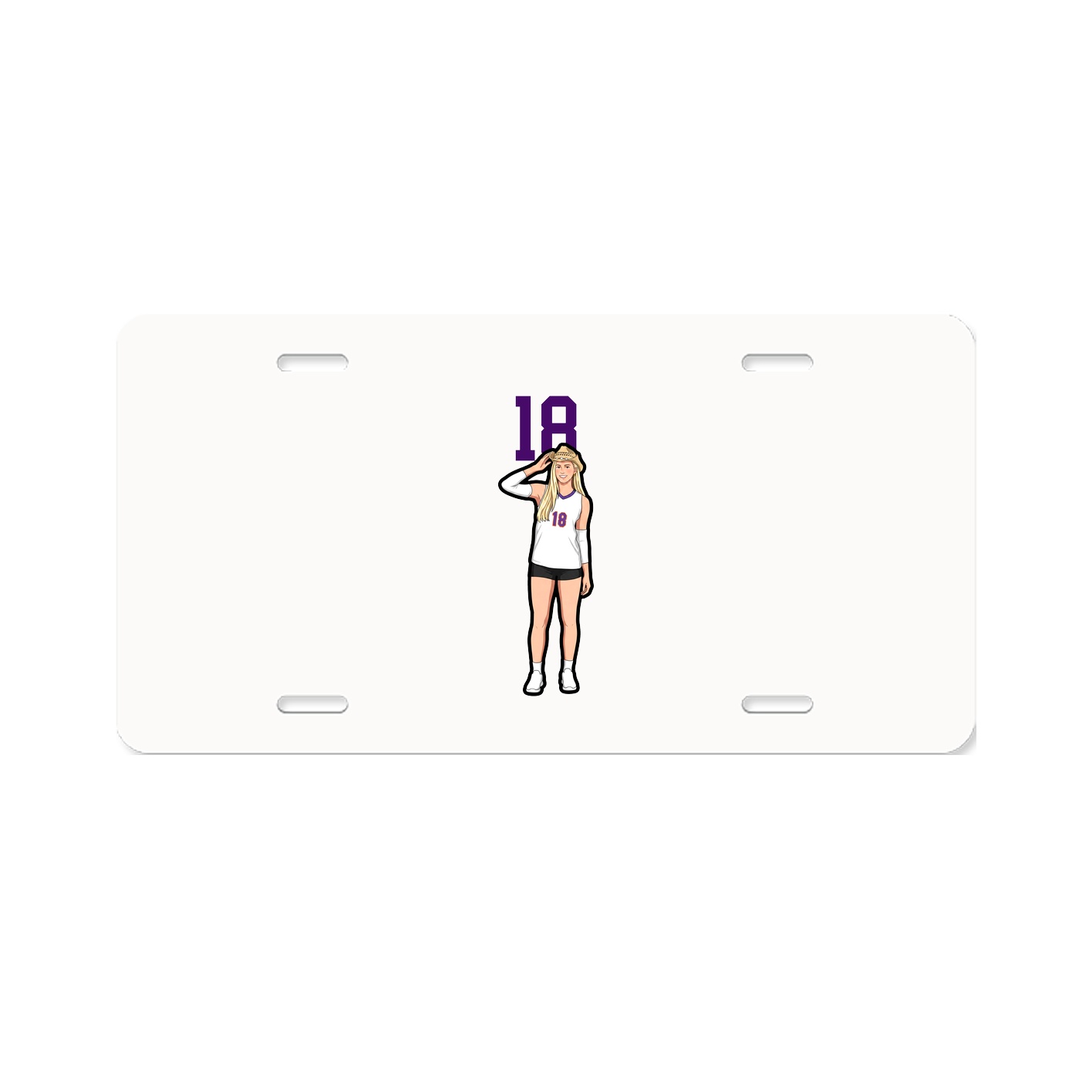 License Plate — Number Top in Classic