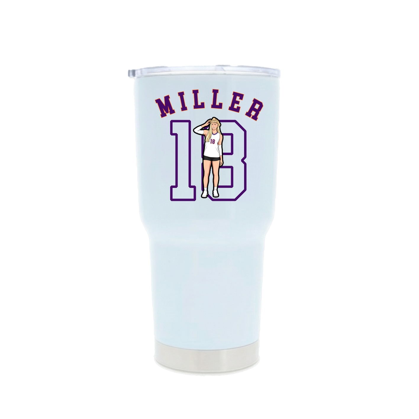 30oz Stainless Steel Tumbler — Shirsey Arch in White