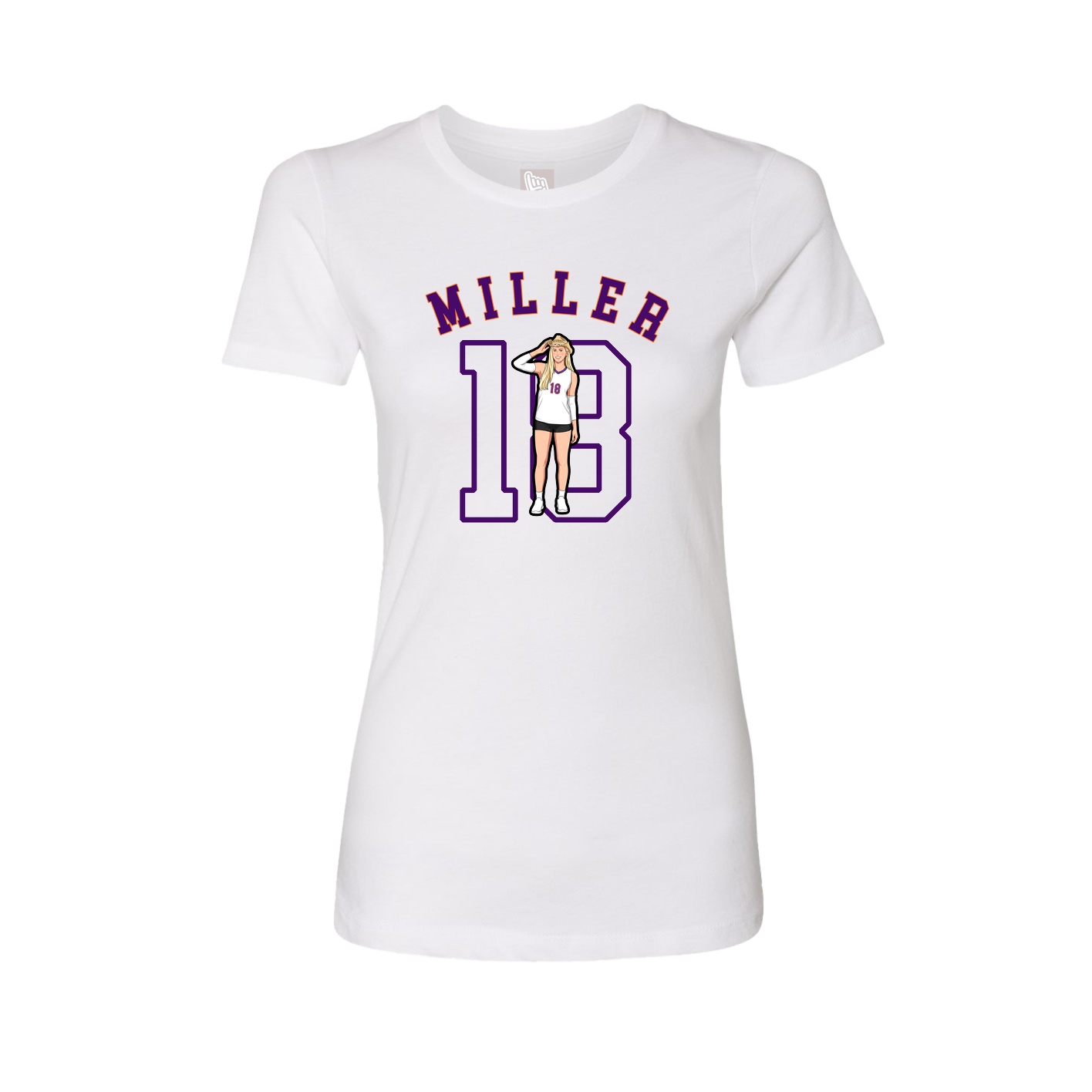 Fitted Women's Tee — Shirsey Arch in White