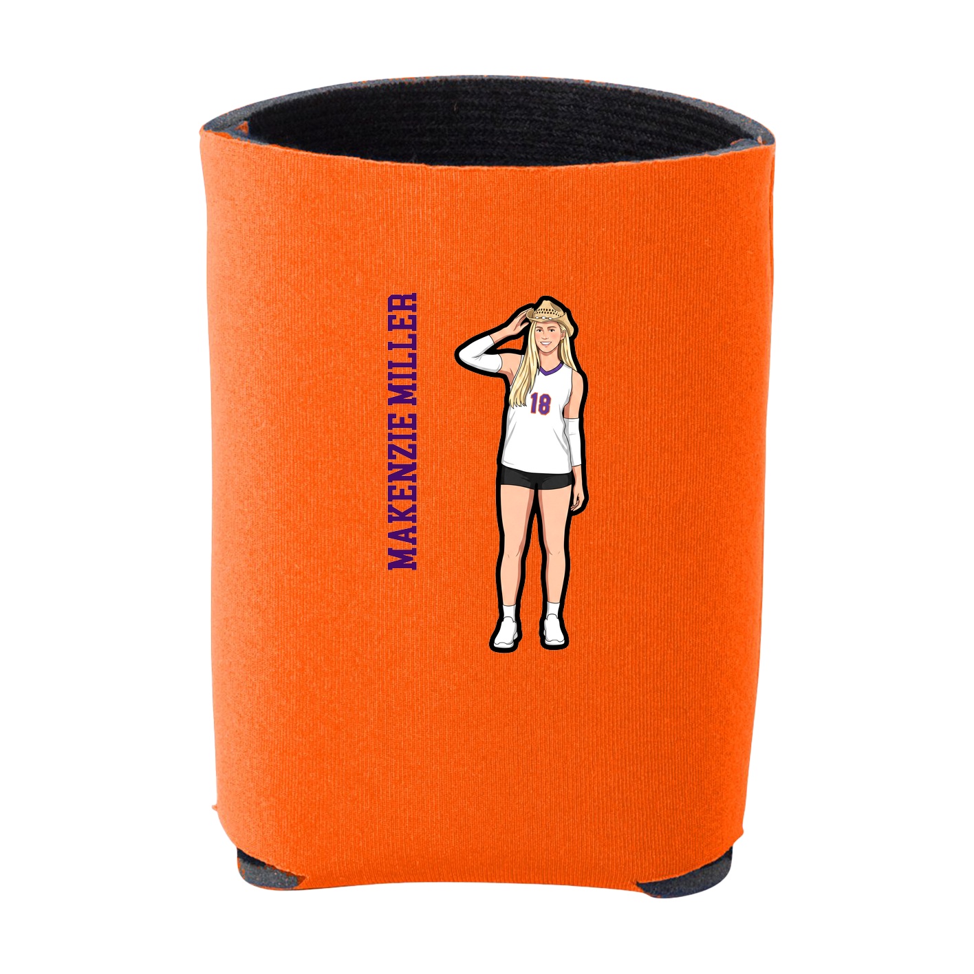 Can Holder — Name Vertical in Orange