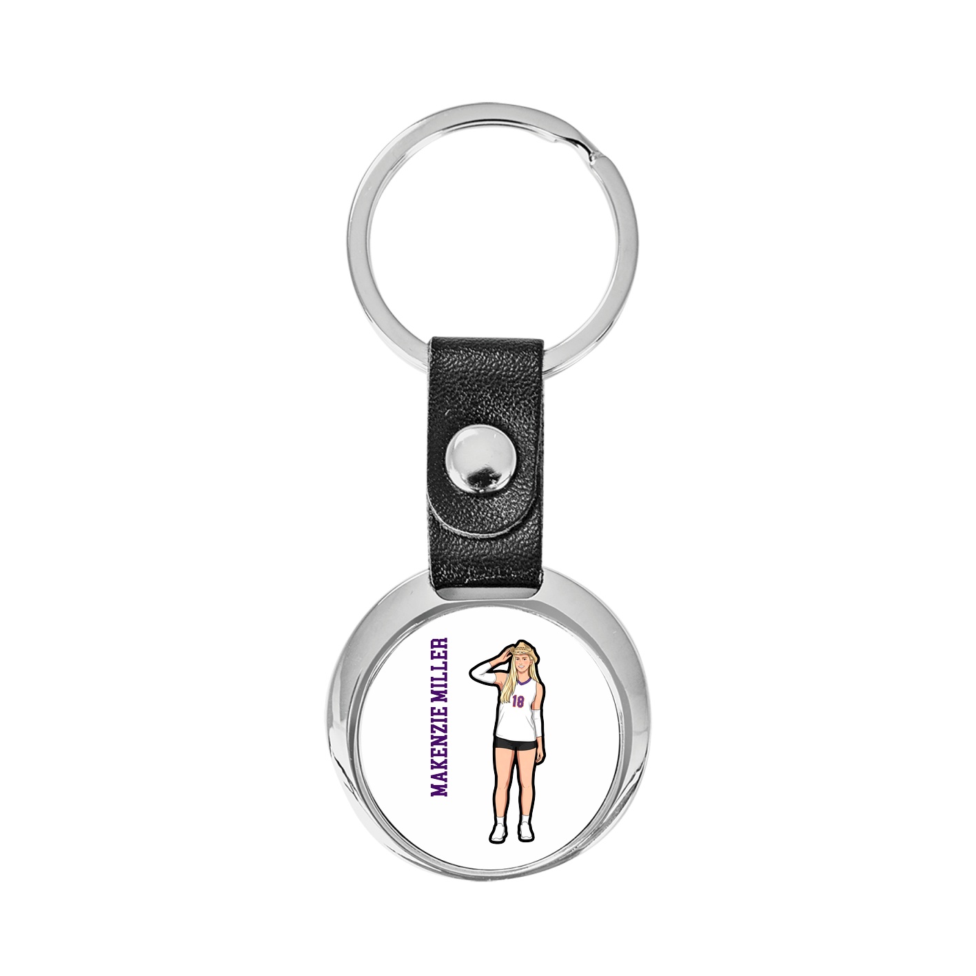 Key Chain — Name Vertical in Classic