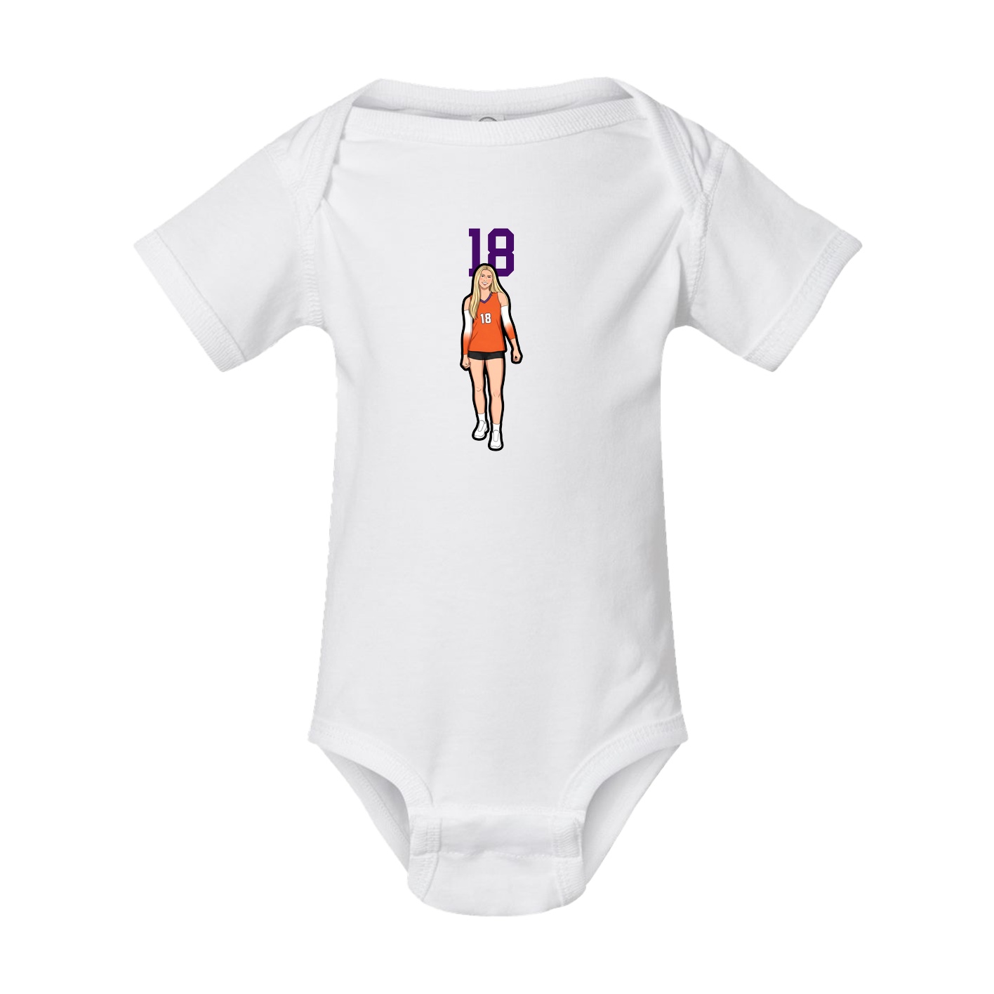 Baby Onesie — Number Top in White