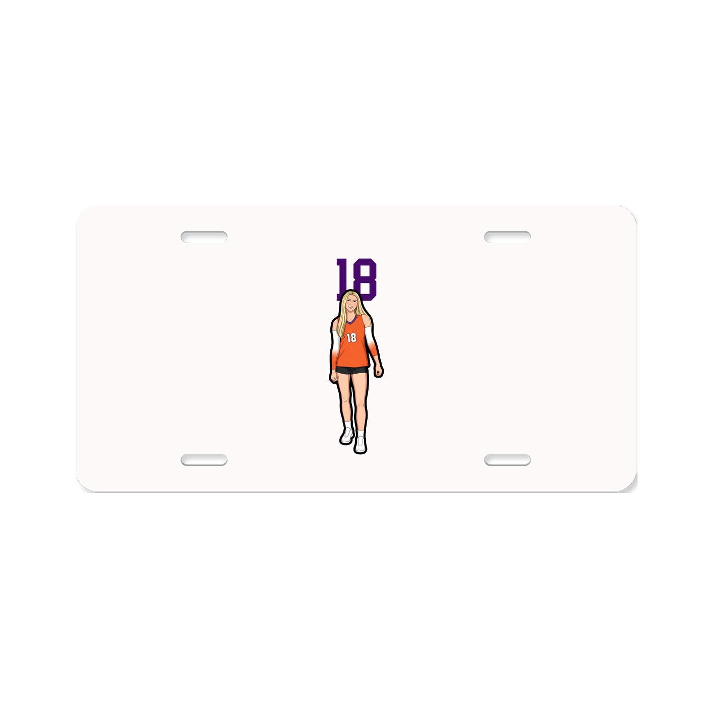 License Plate — Number Top in Classic