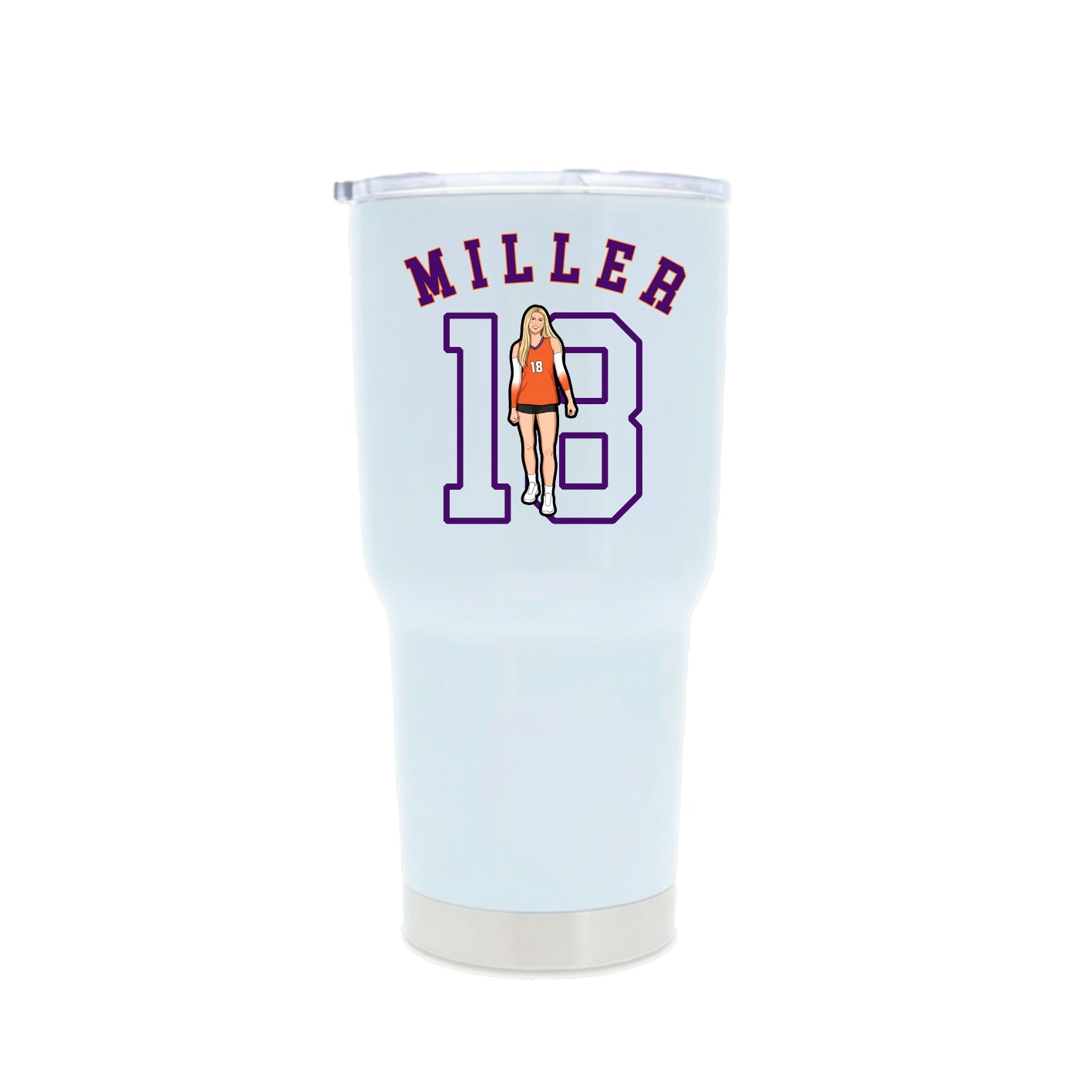 30oz Stainless Steel Tumbler — Shirsey Arch in White